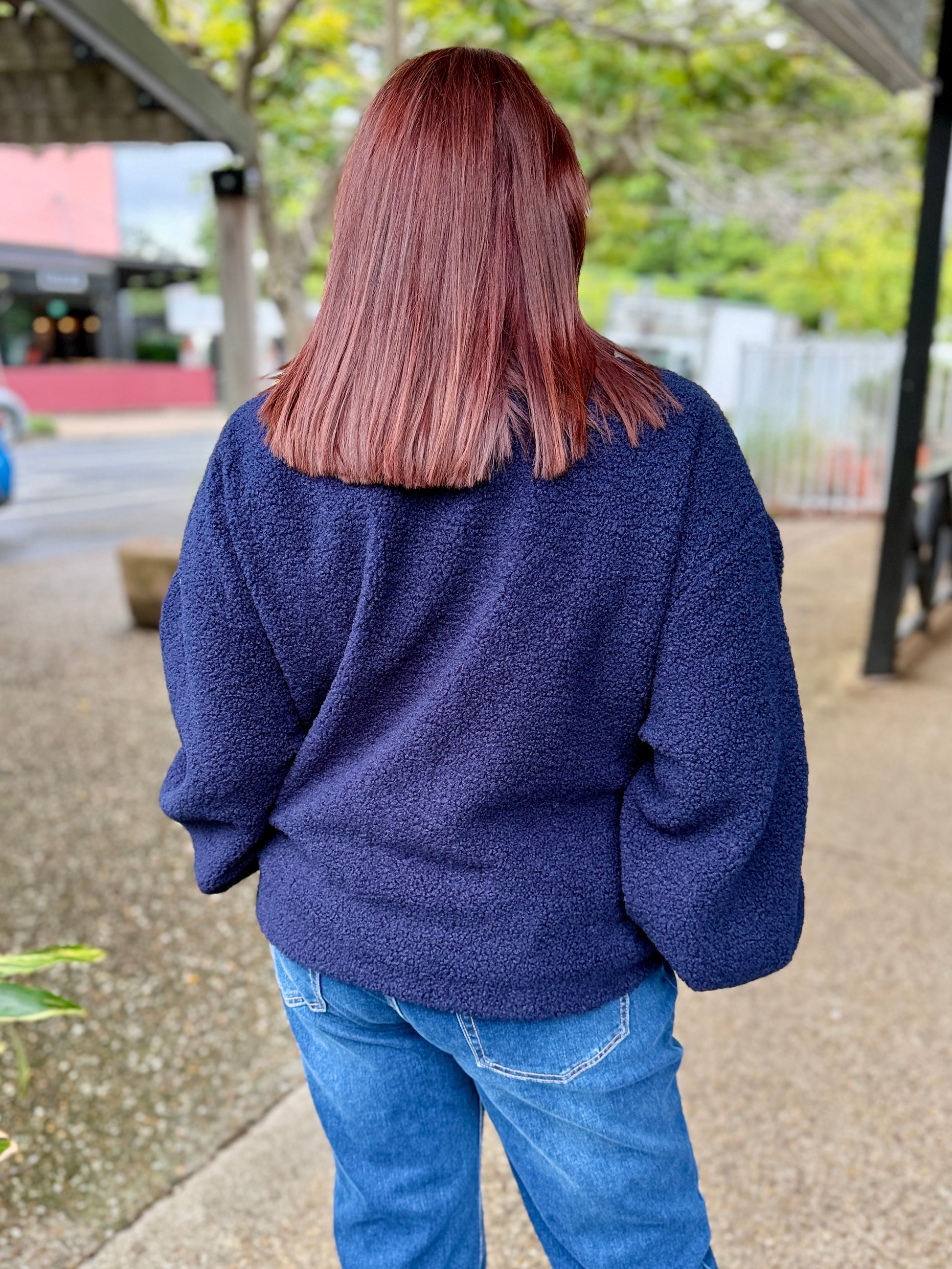 Jayne Fleece Jacket – Navy