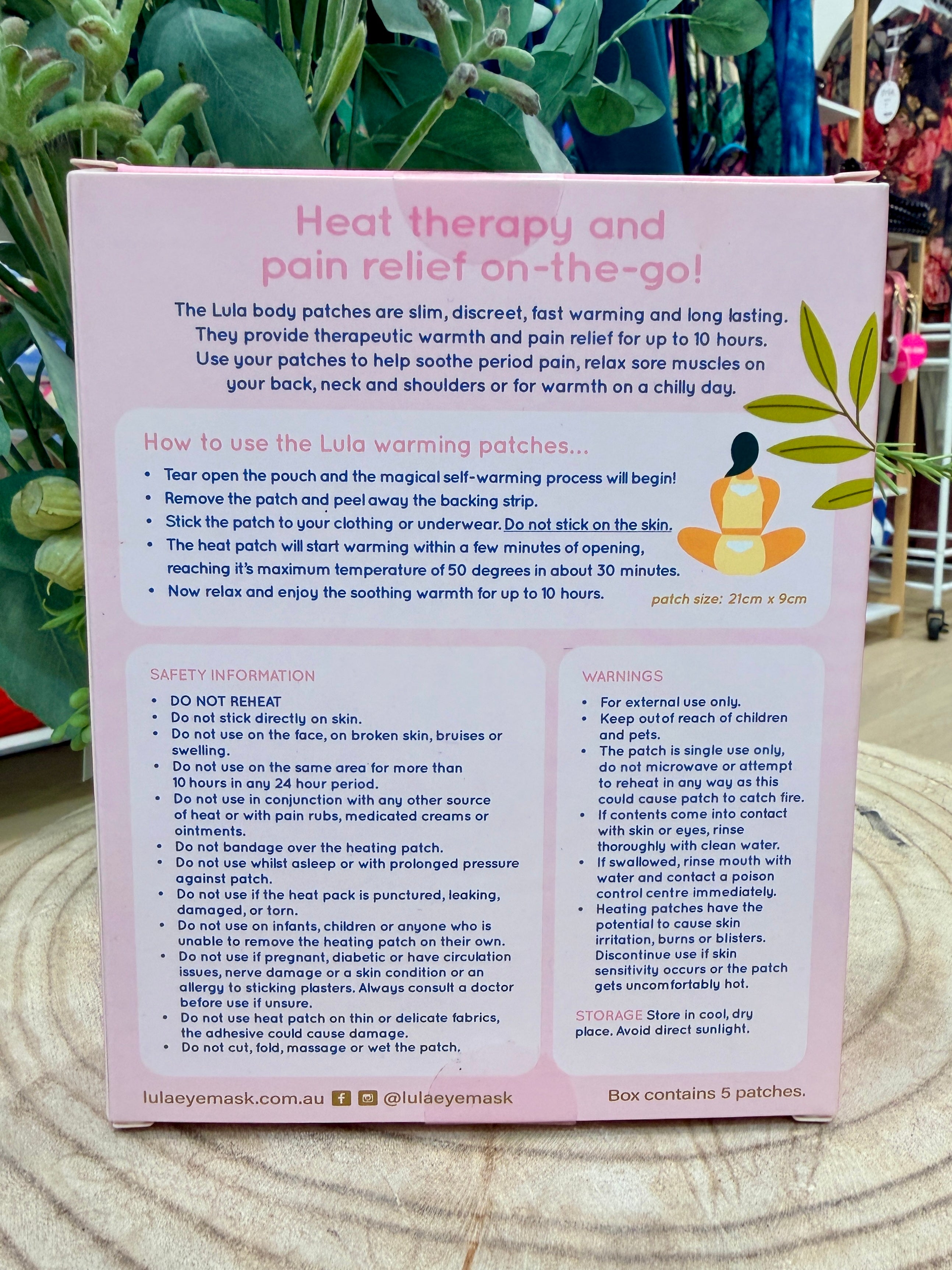 LULA SELF-WARMING BODY PATCHES (5 PATCHES)