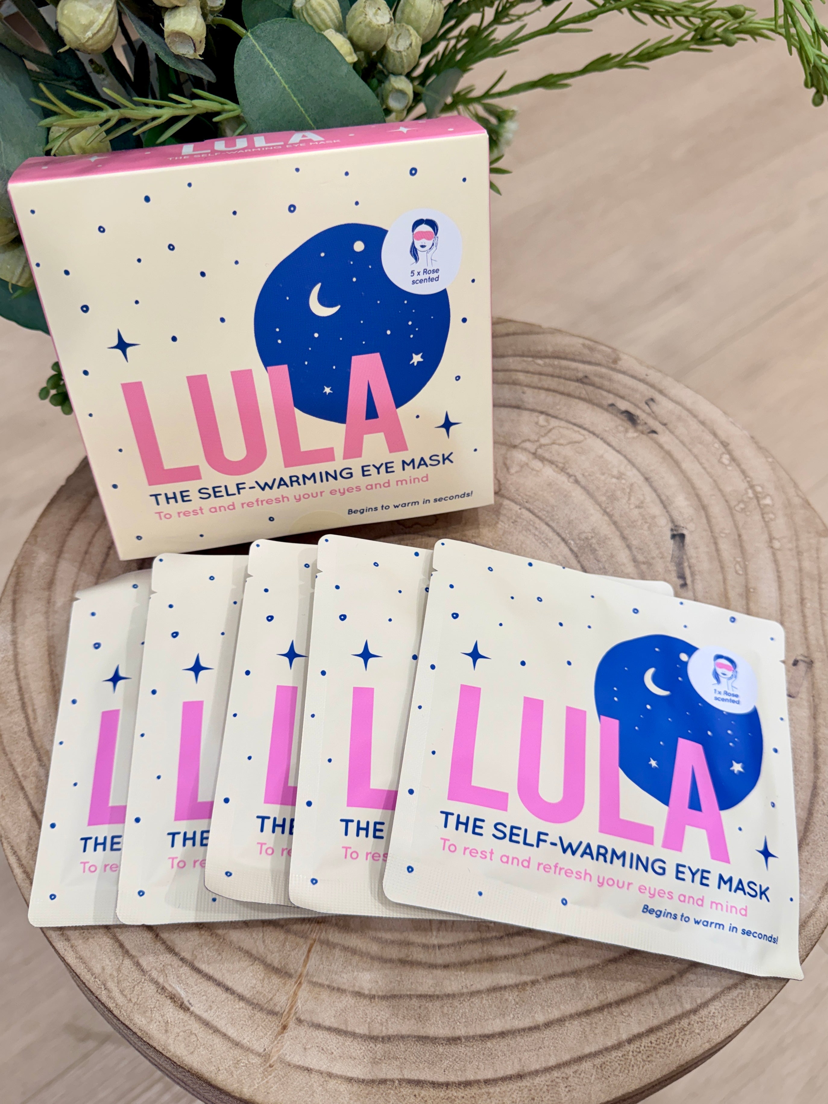 LULA SELF-WARMING EYE MASK (5 MASKS) - ROSE