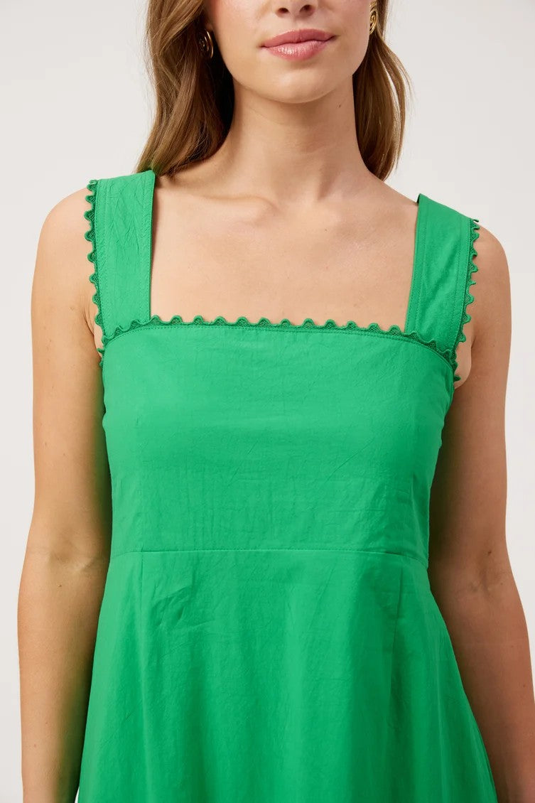 Haven Green Larissa Broderie knee Length Dress