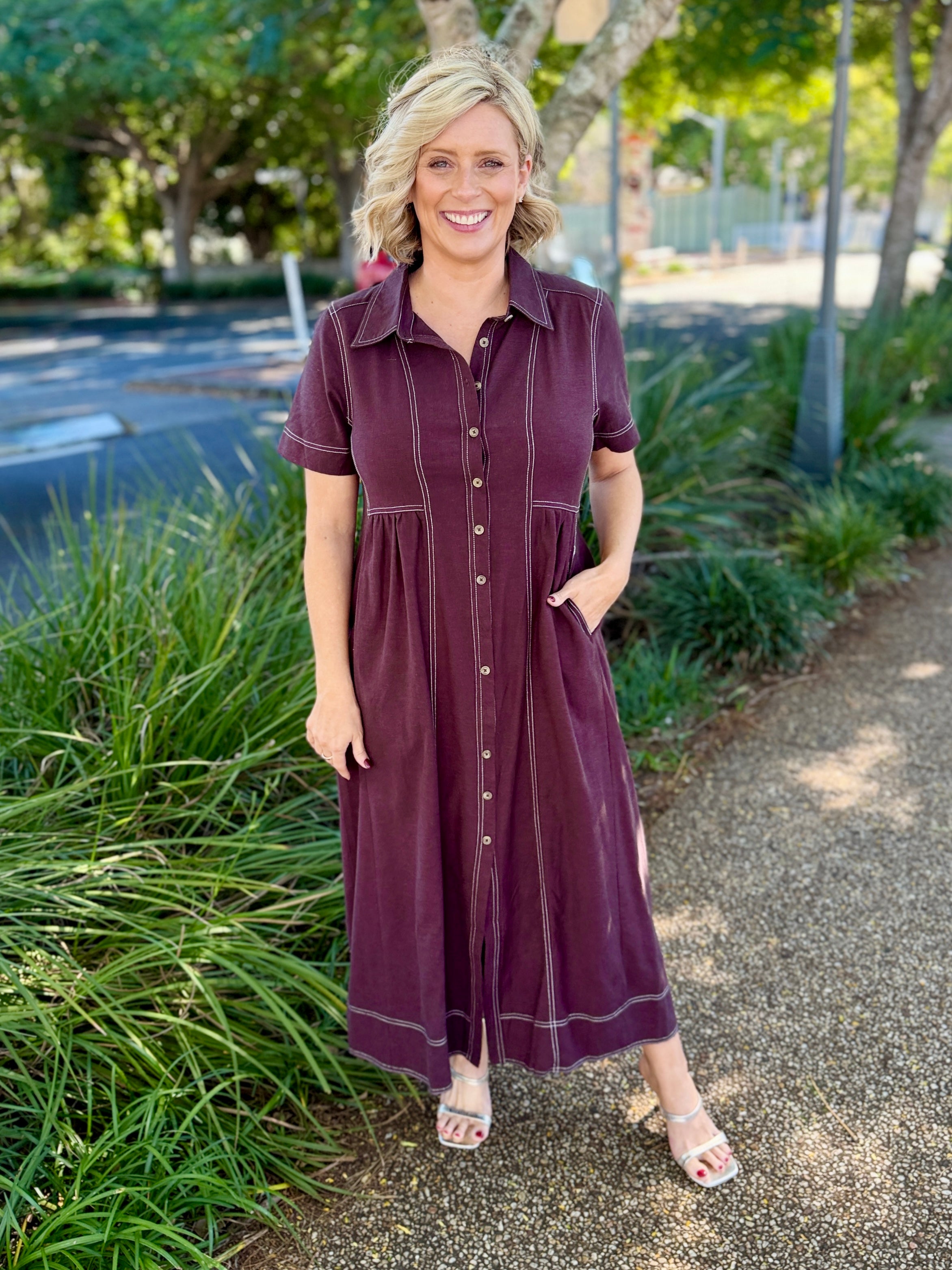 Larissa Midi Dress - Choc