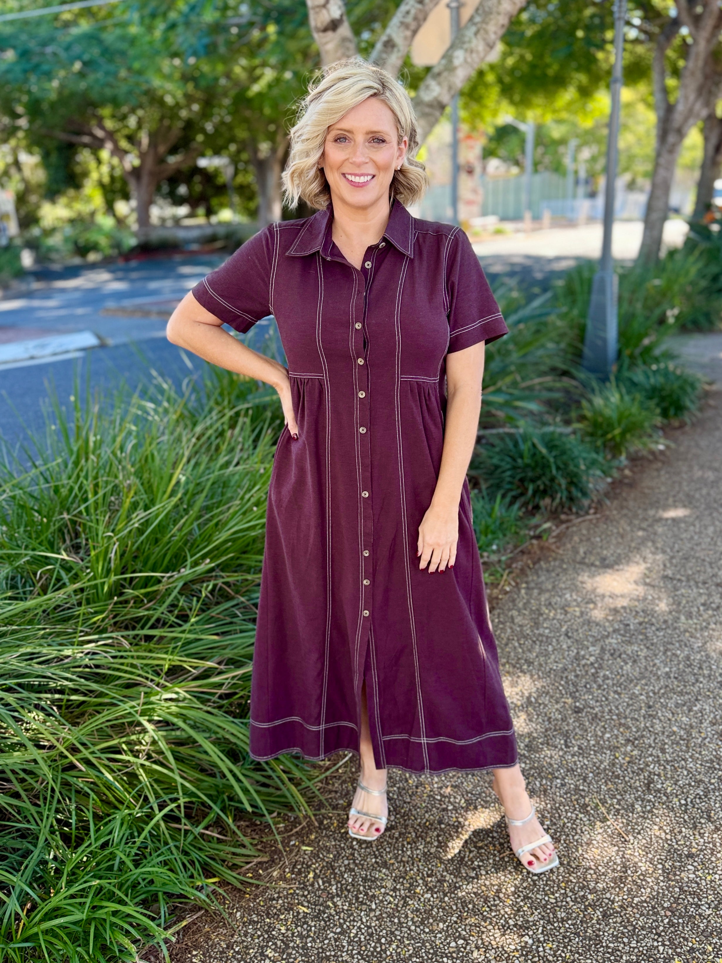 Larissa Midi Dress - Choc