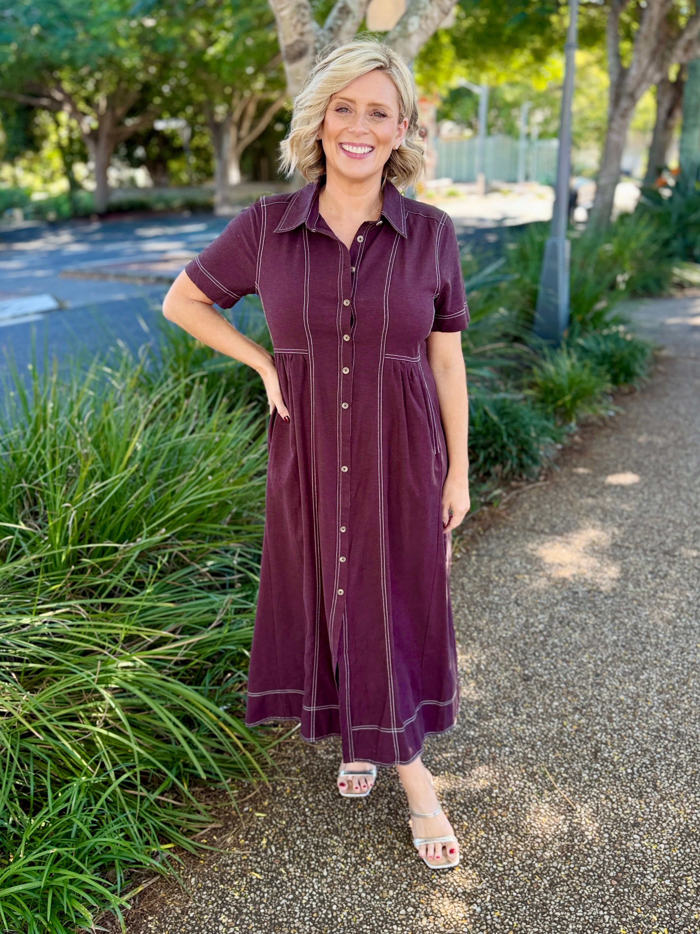Larissa Midi Dress - Choc