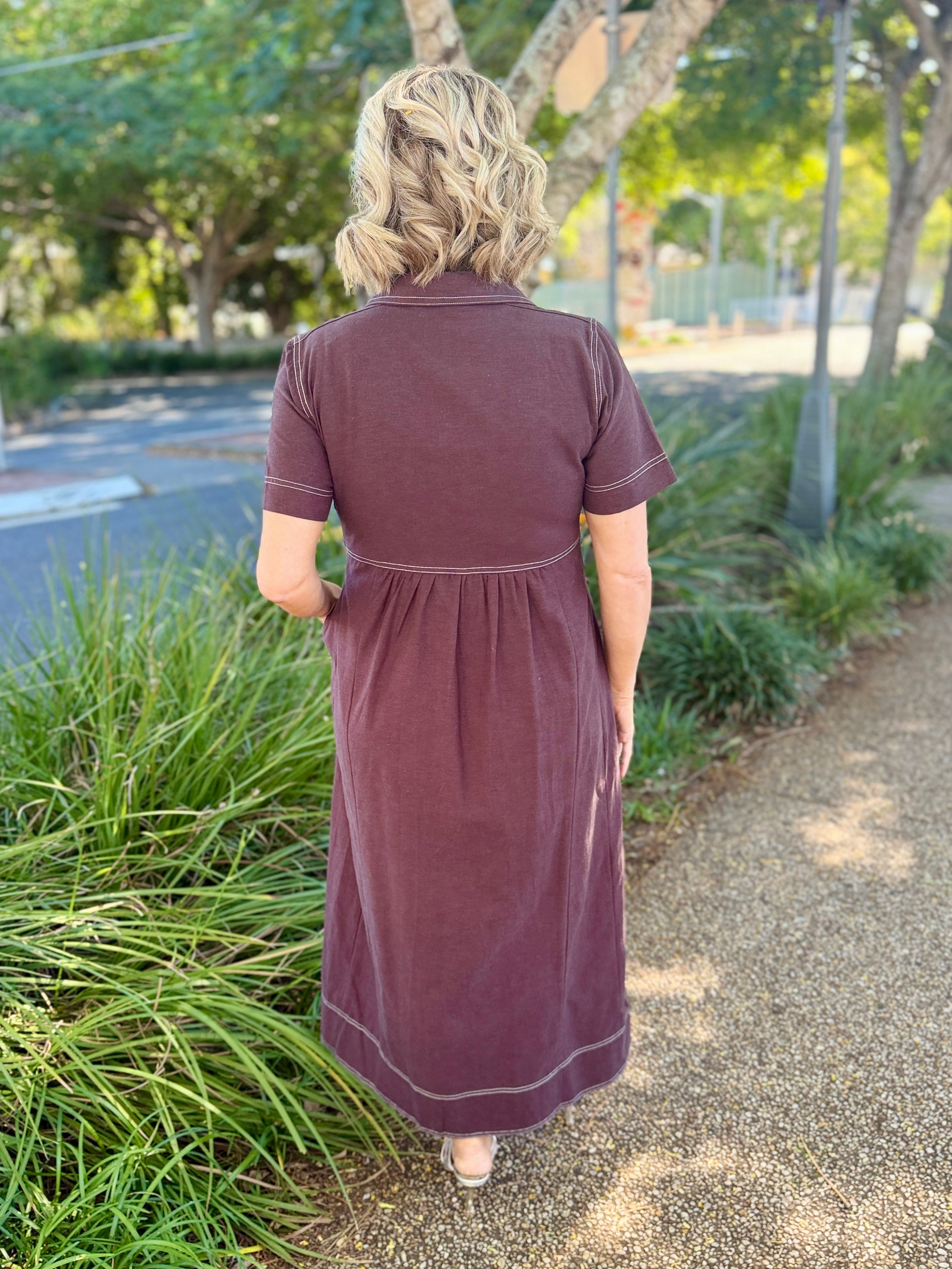 Larissa Midi Dress - Choc