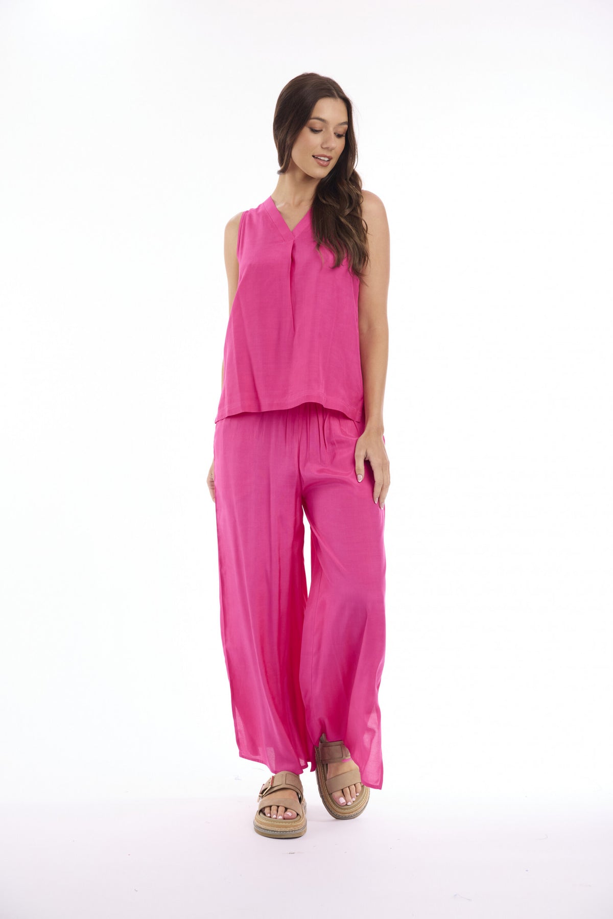 Lux Cami Top - Fushia