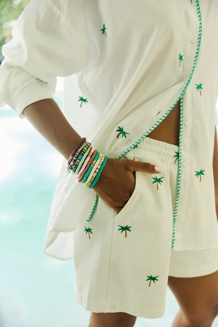Mauritius Emb Short - White