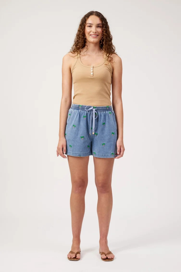 Mauritius Emb Short - Blue