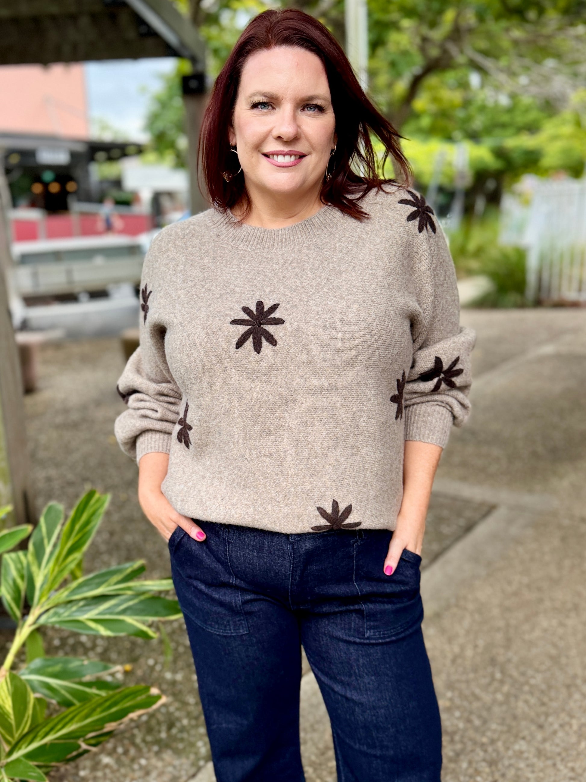 Miru Flower Jumper – Stone