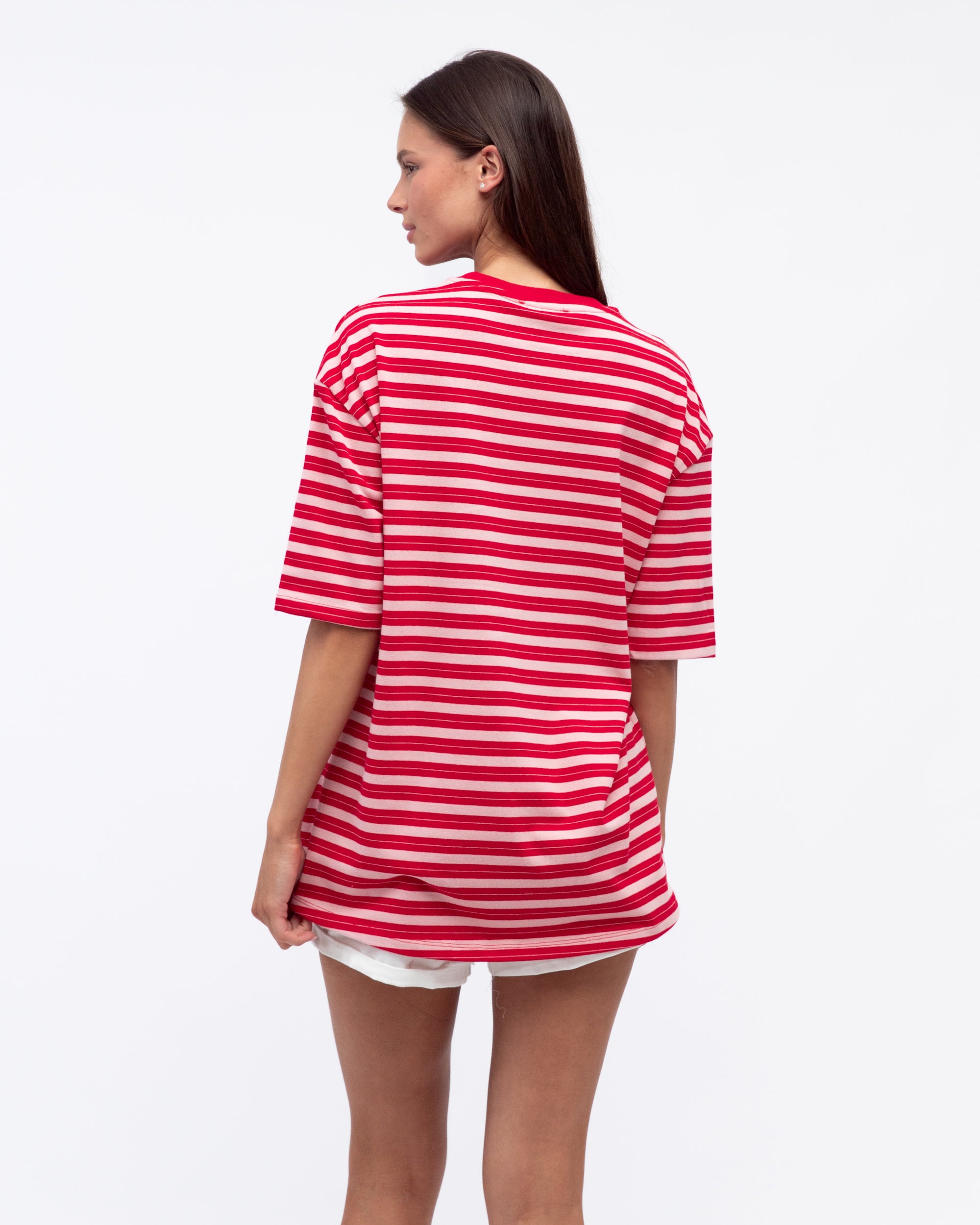 Stripey Tee - Red/Pink