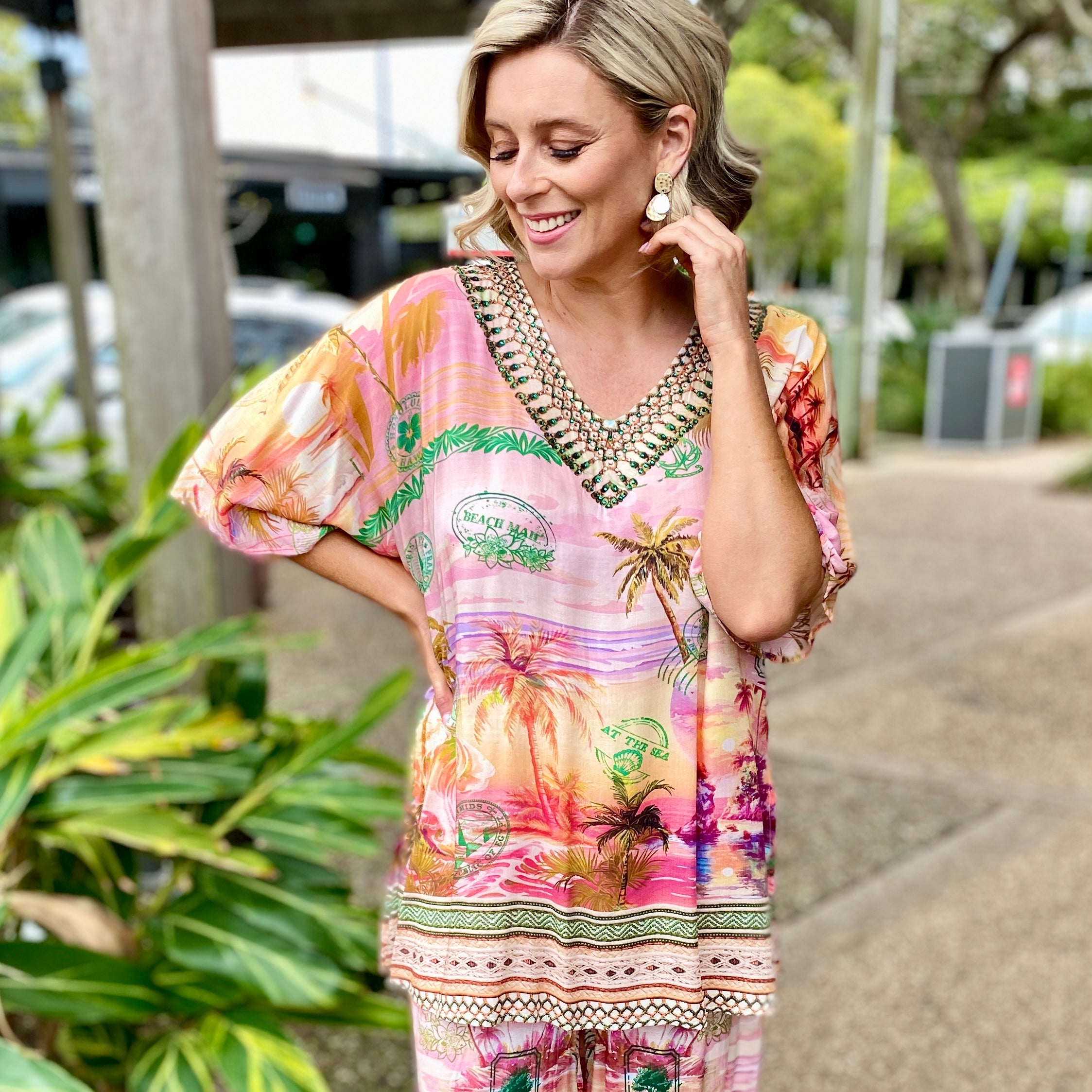 Passport V Neck Top