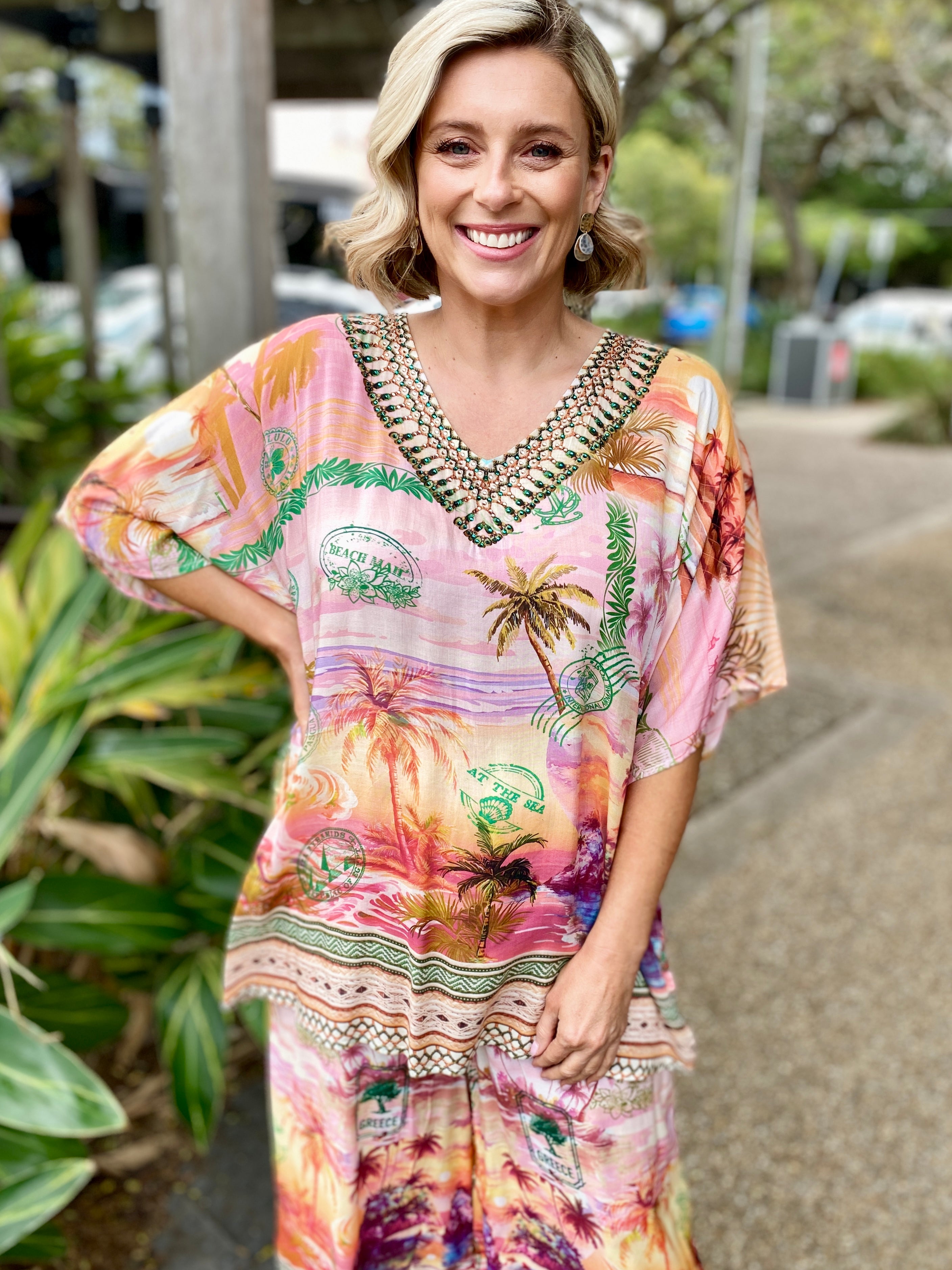 Passport V Neck Top
