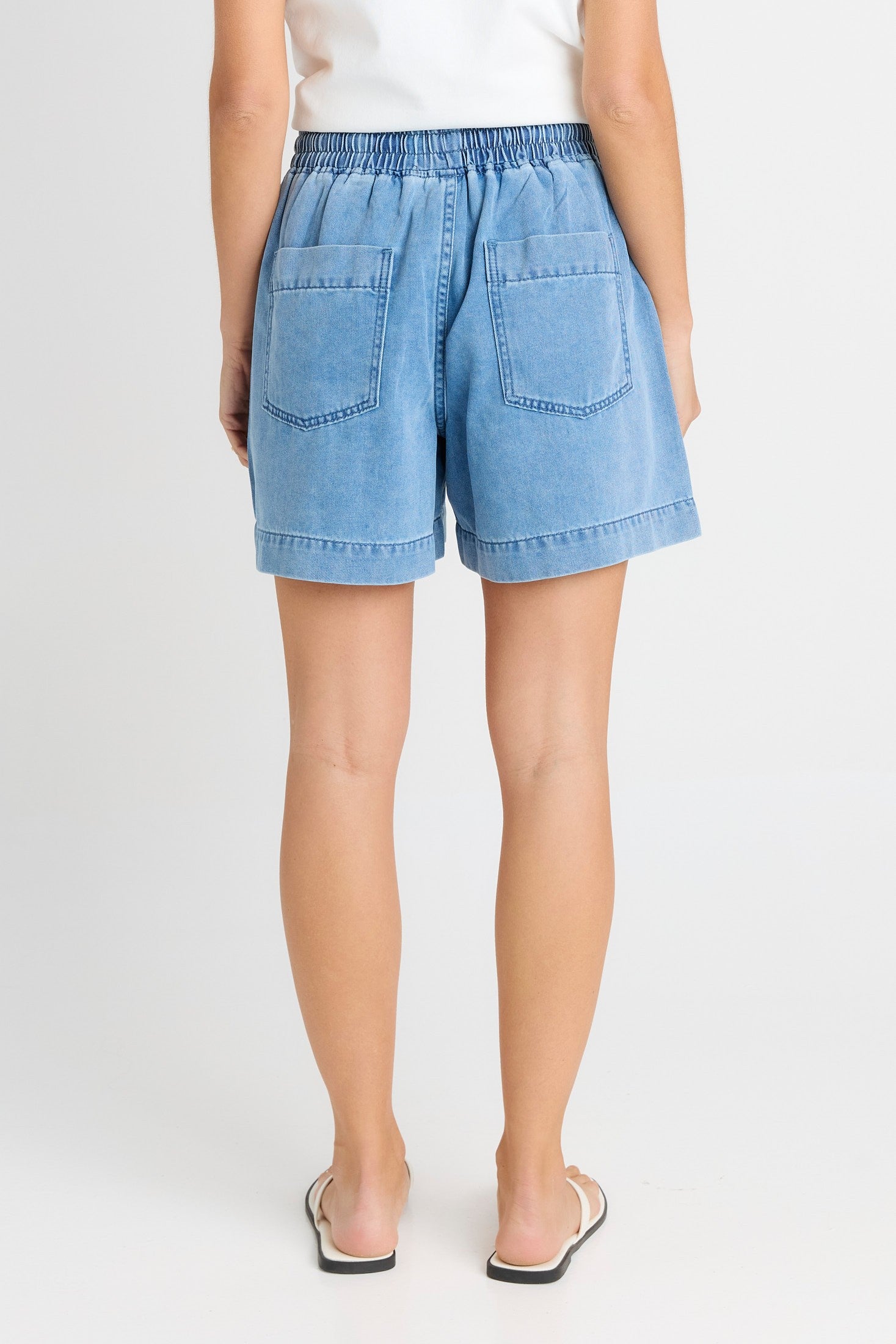 Quinn Cotton Short - Blue Denim