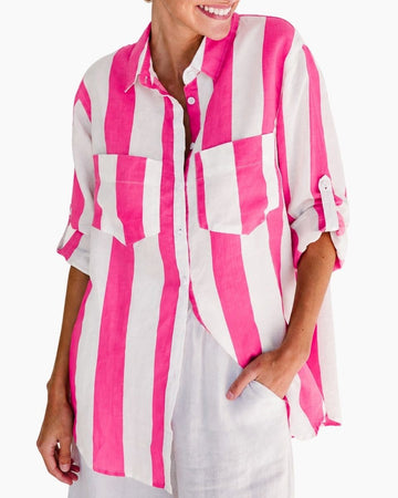 Raven Shirt – Pink/White