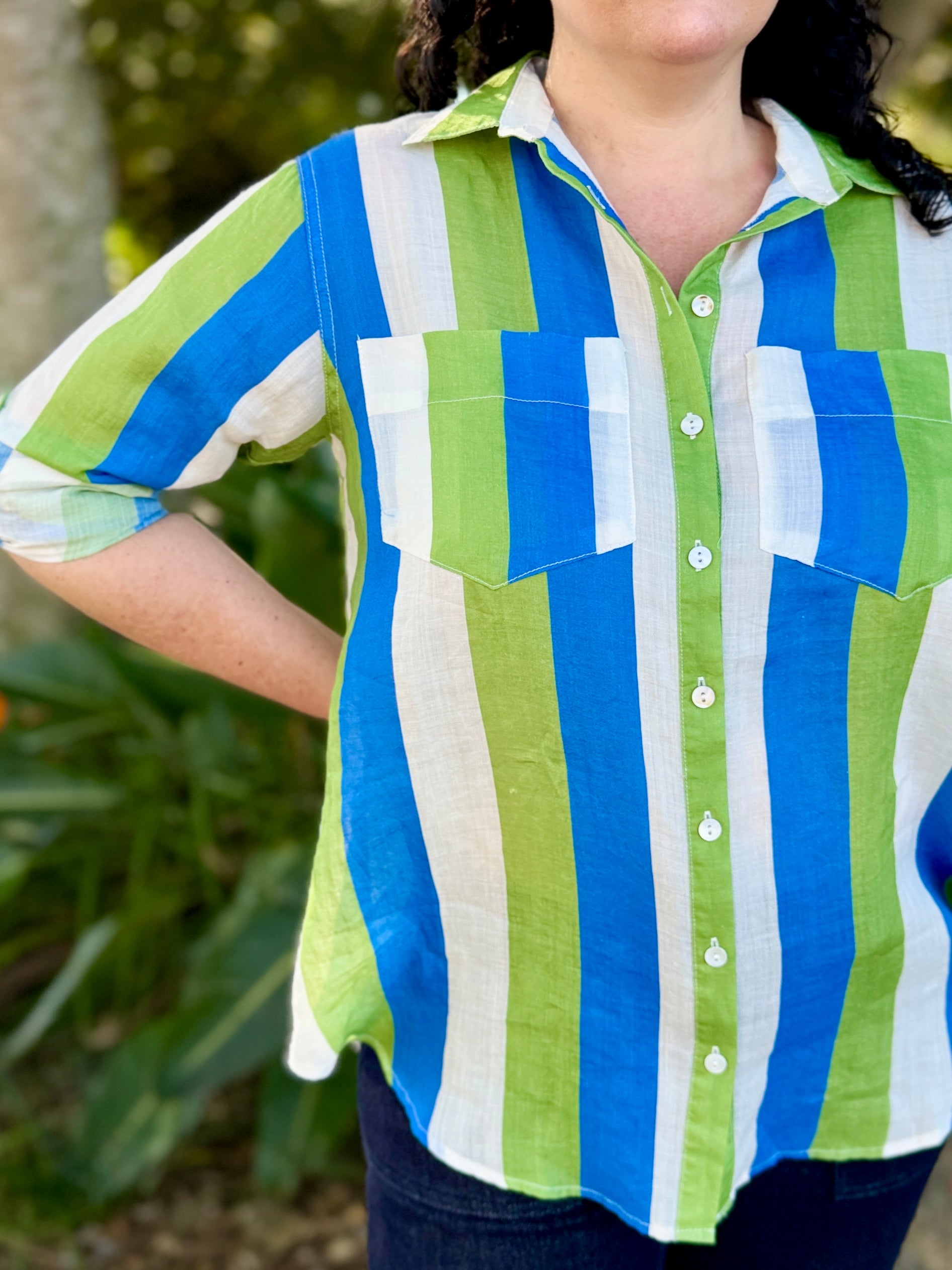 Raven Shirt – Blue/Green/White