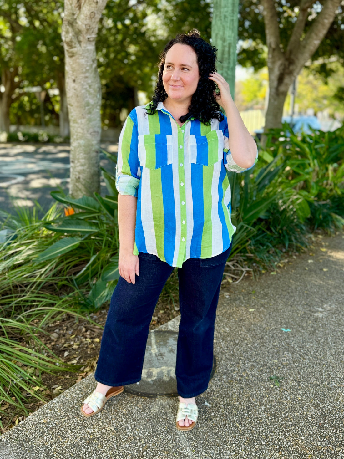 Raven Shirt – Blue/Green/White
