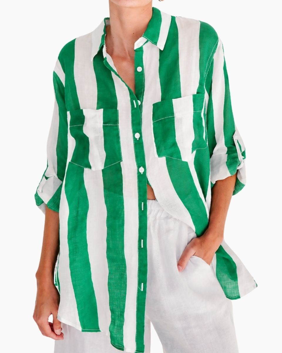 Raven Shirt – Green/White