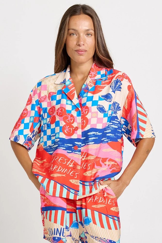 Sable Shirt - Mediterranean Print