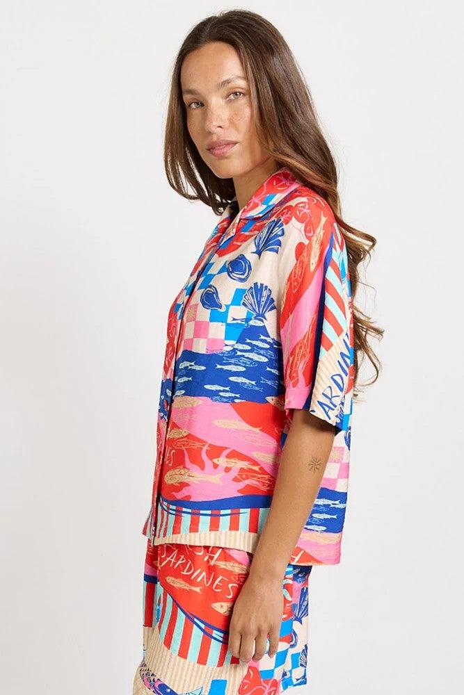 Sable Shirt - Mediterranean Print