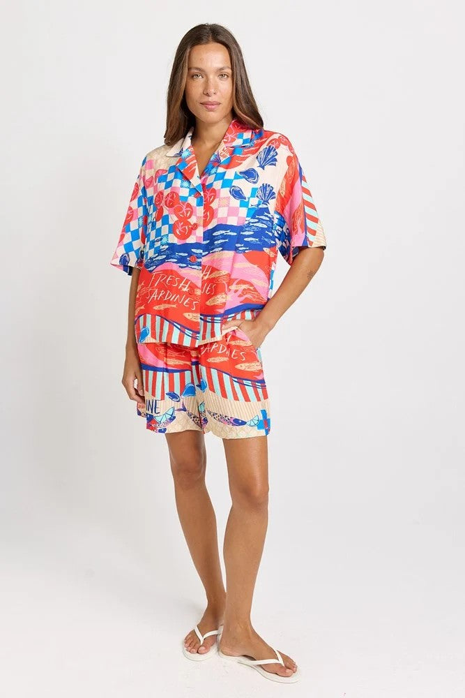 Copacabana Short - Mediterranean Print