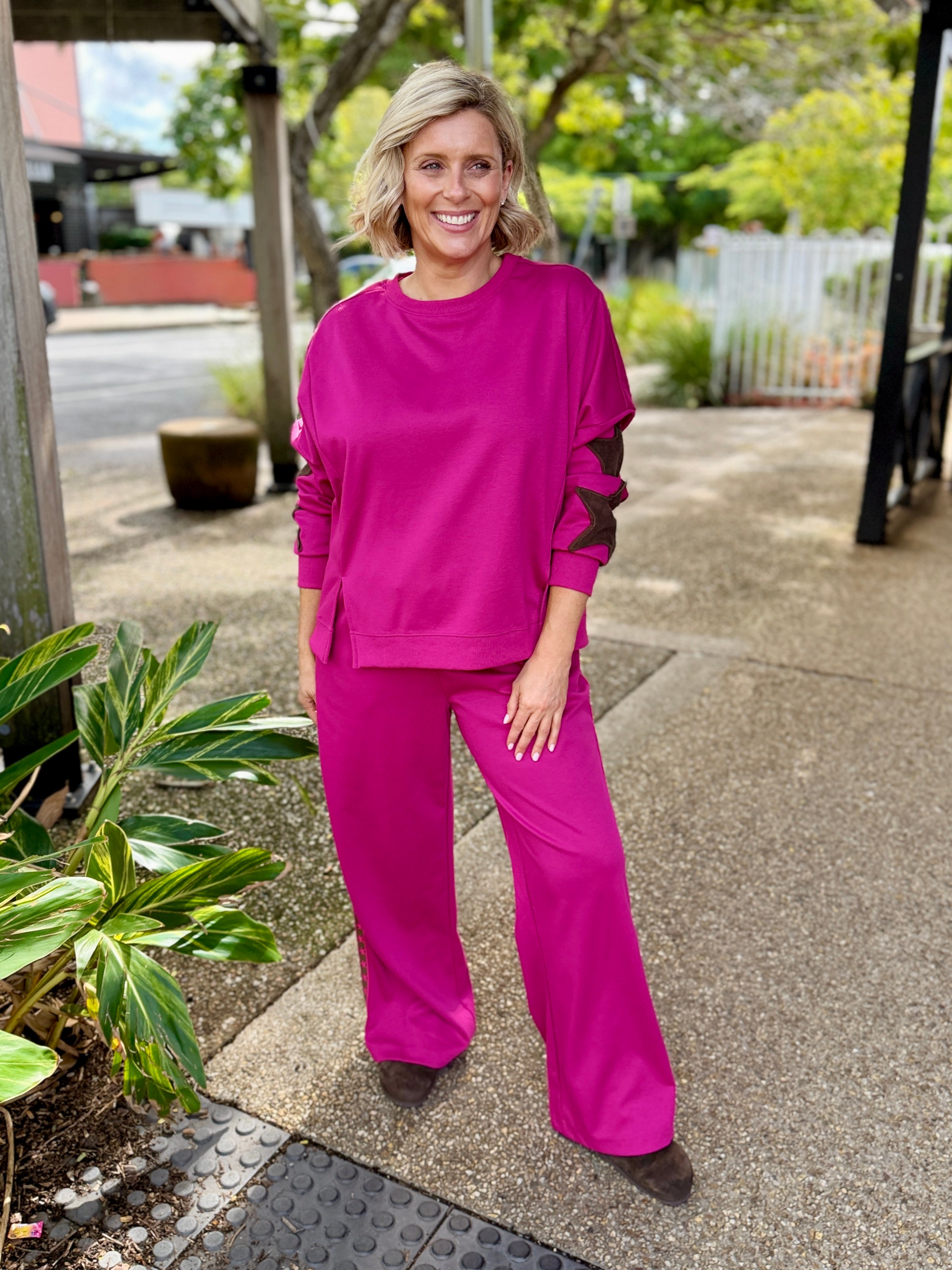 Saskia TrackPant - Mulberry