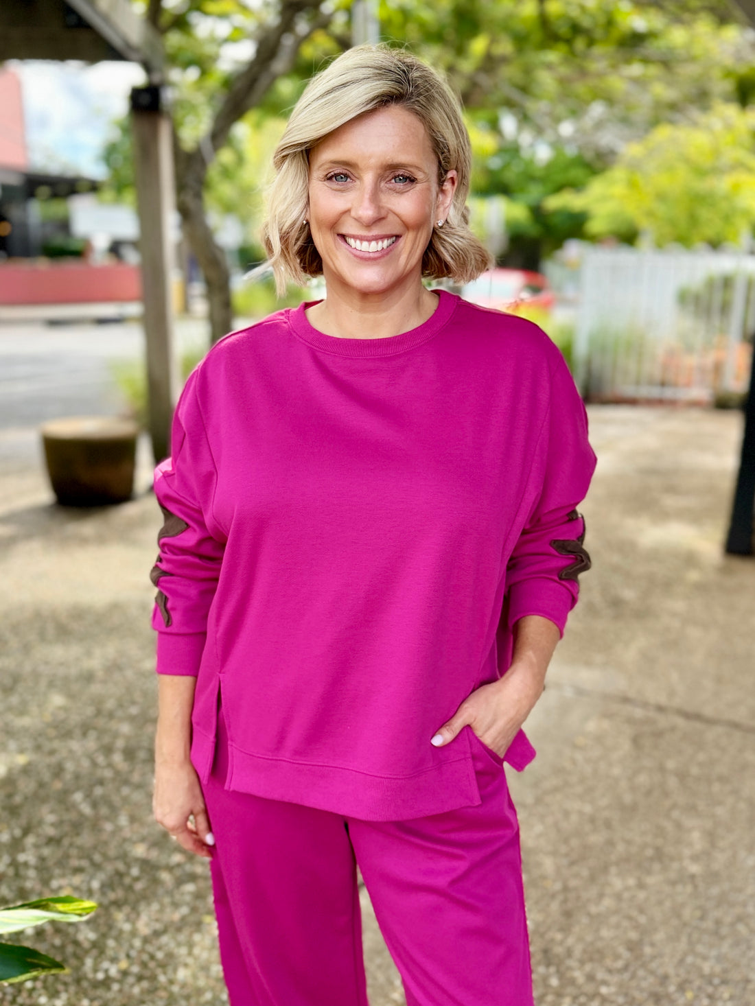 Saskia Sweatshirt - Mulberry