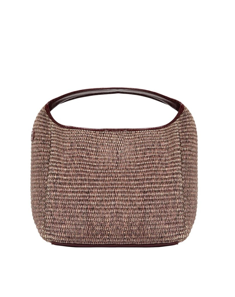 Linton Weave Crossbody - Burgundy/Coco