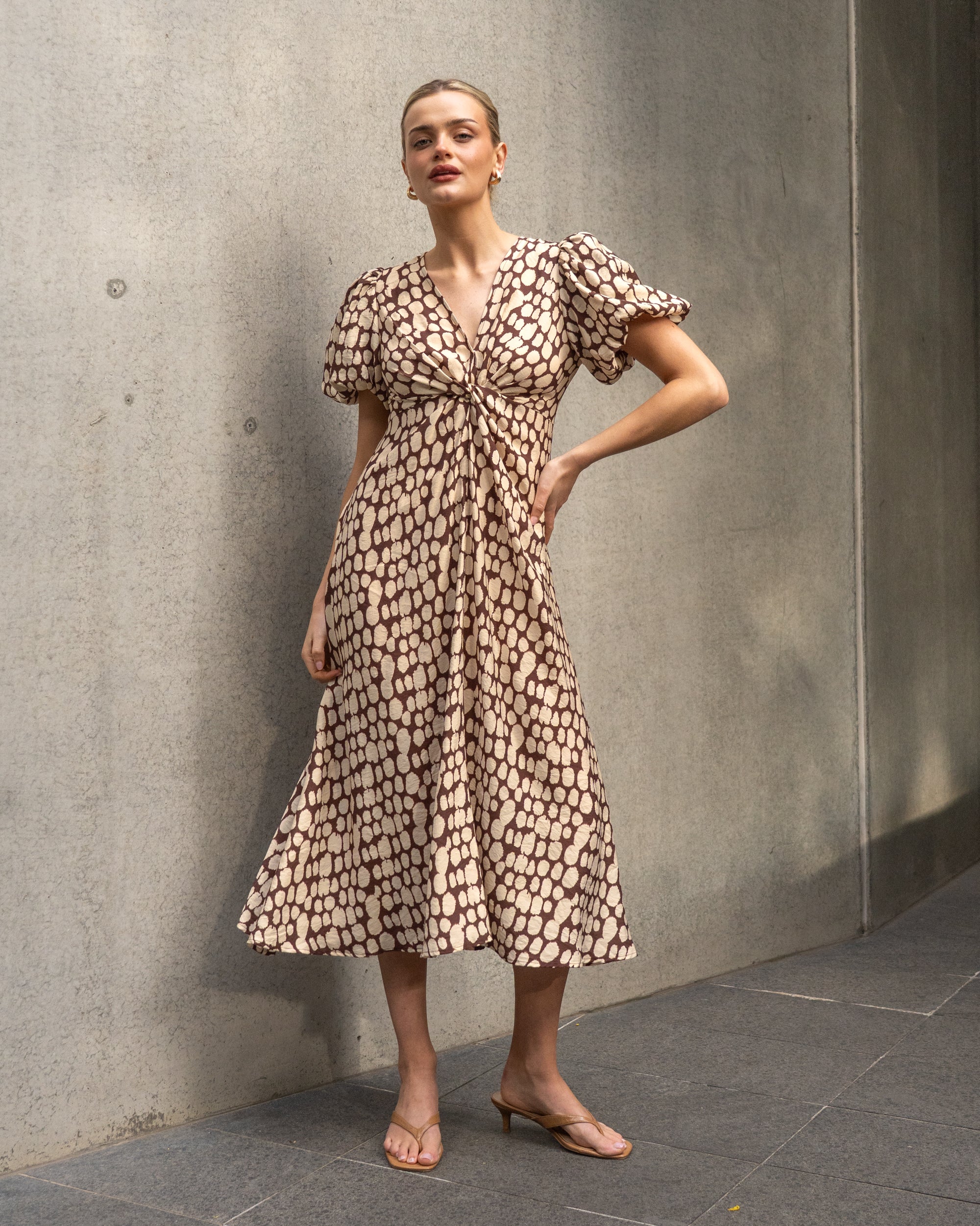 Rhea Dress – Coastal Abstract