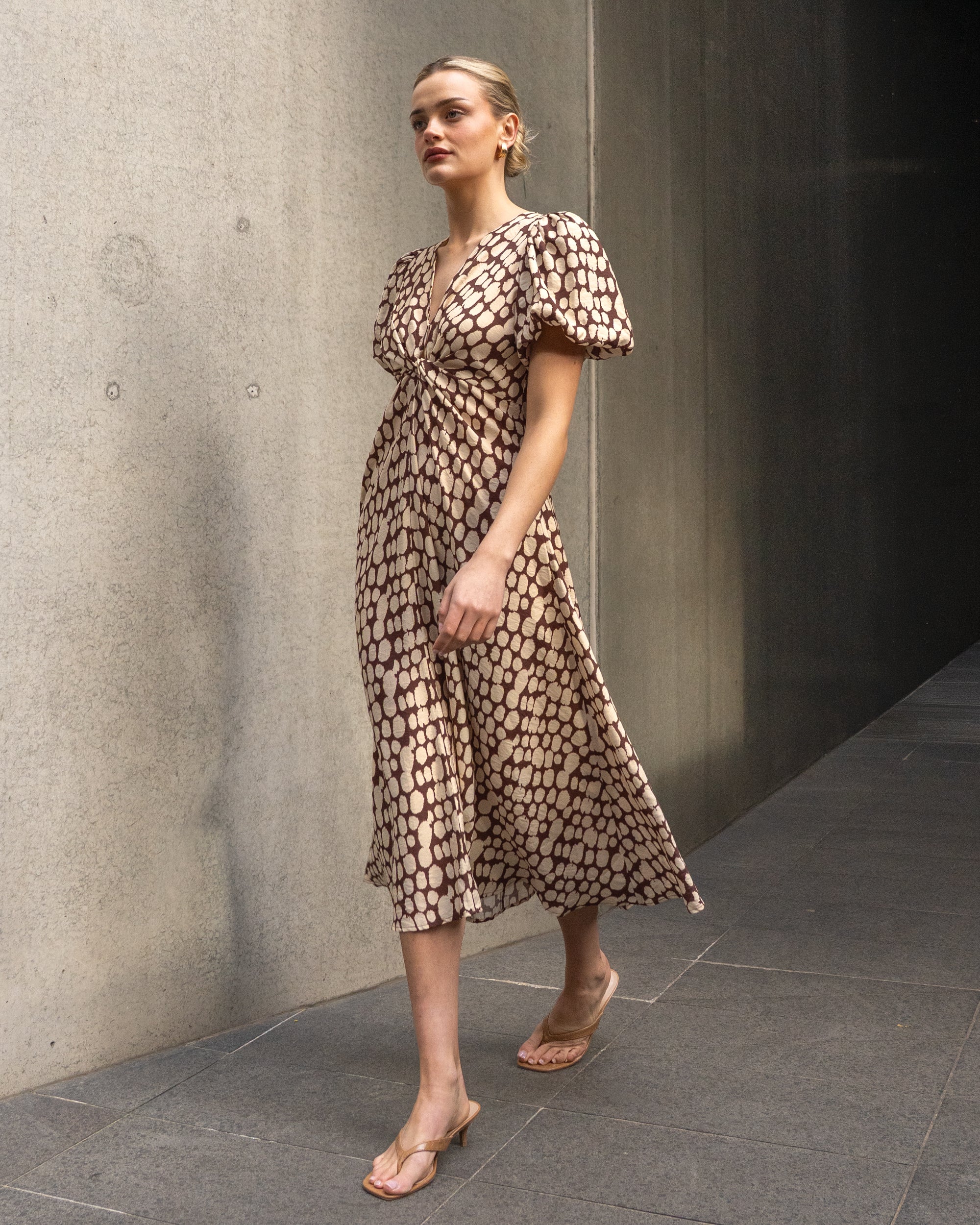 Rhea Dress – Coastal Abstract