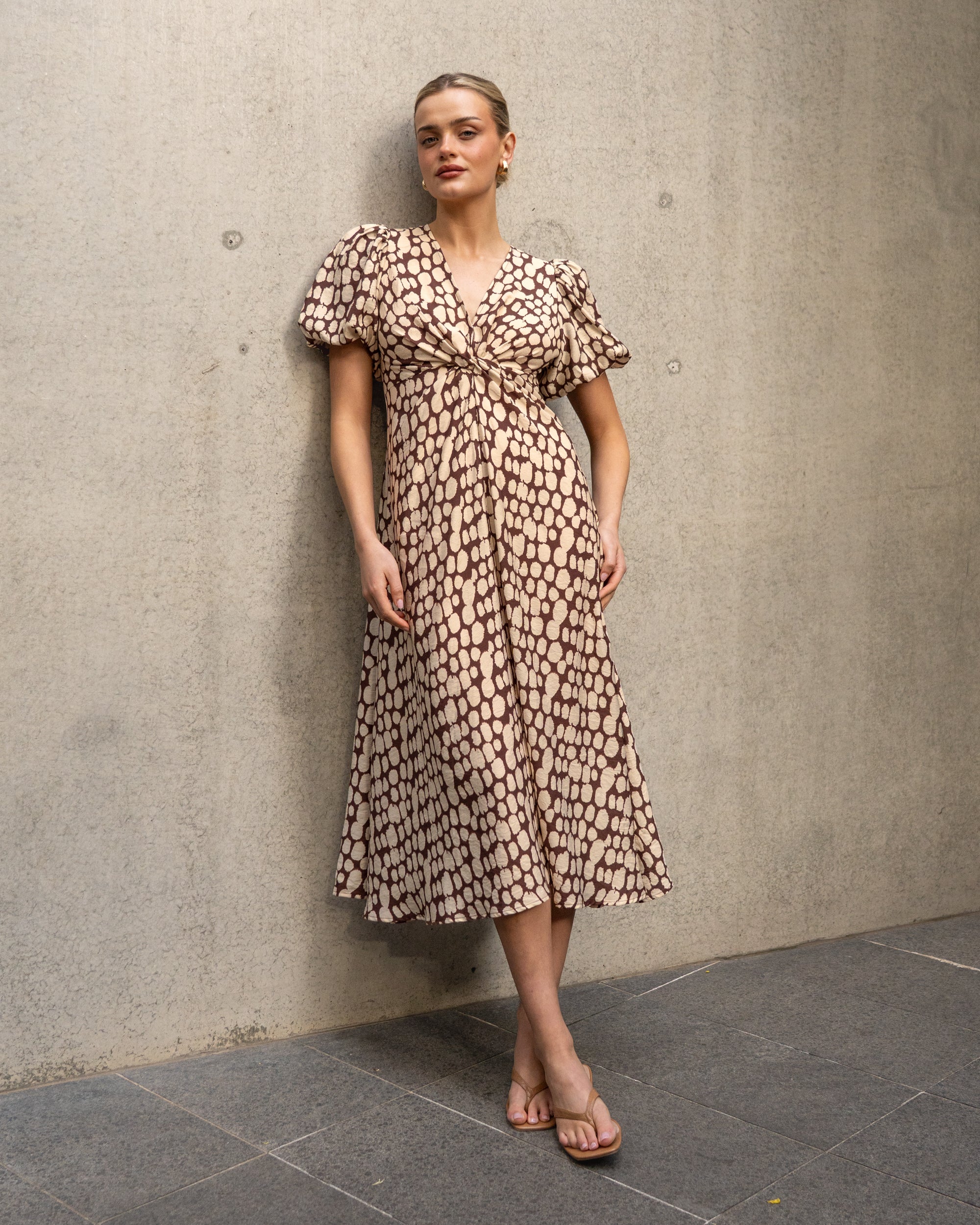 Rhea Dress – Coastal Abstract