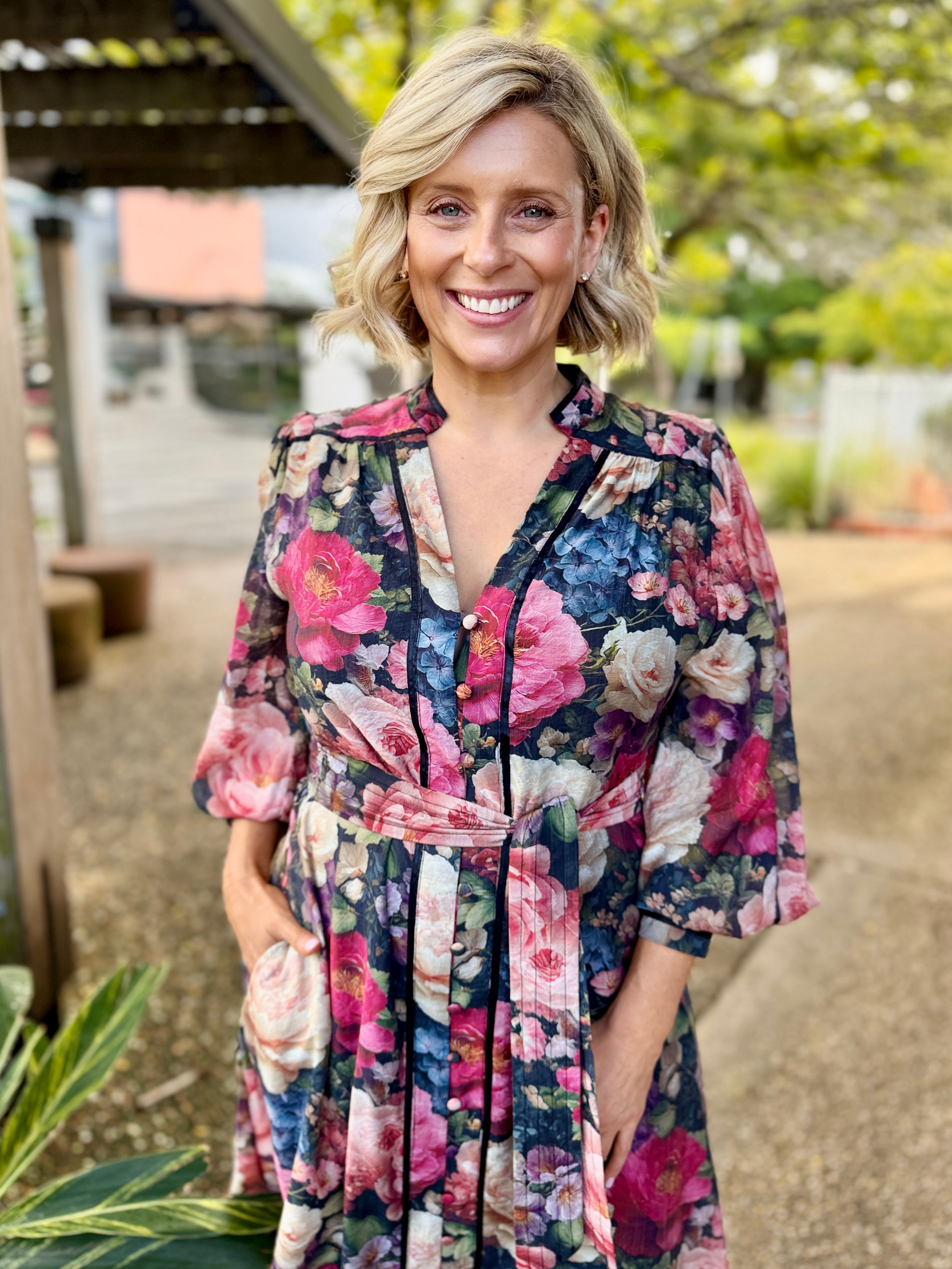 Tamera Midi Dress - English Garden