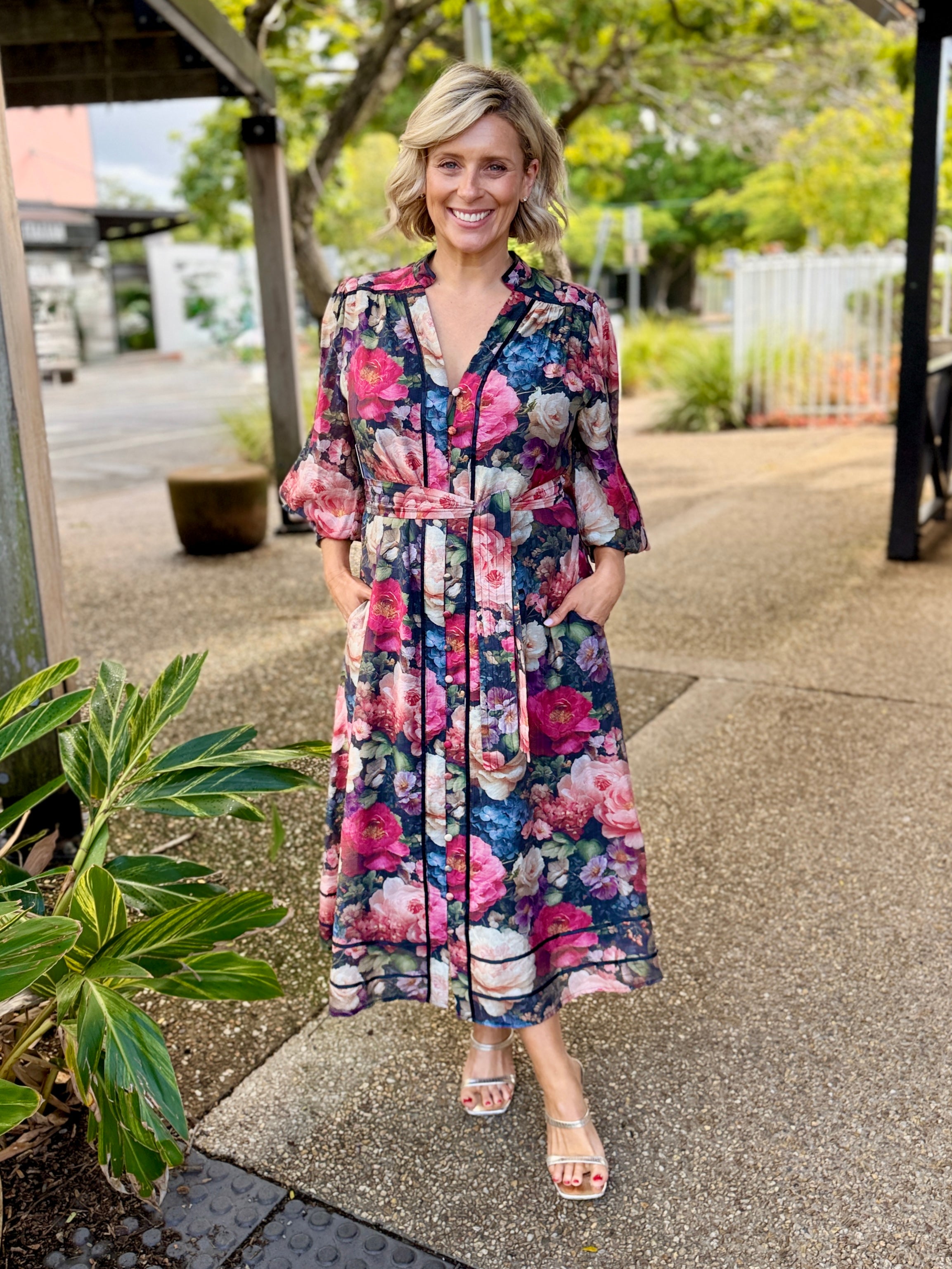 Tamera Midi Dress - English Garden