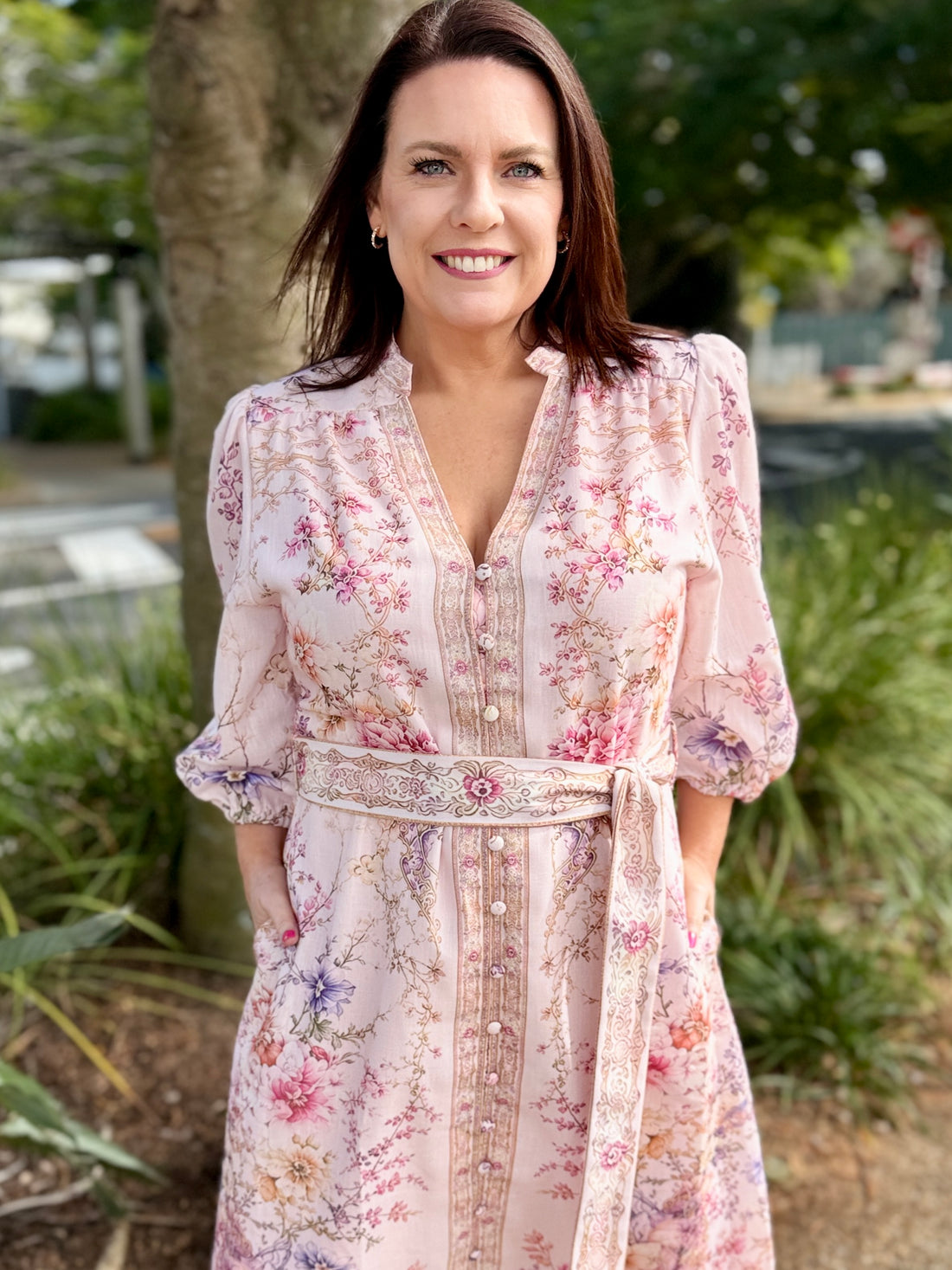 Tamera Midi Dress - Botanica Floral