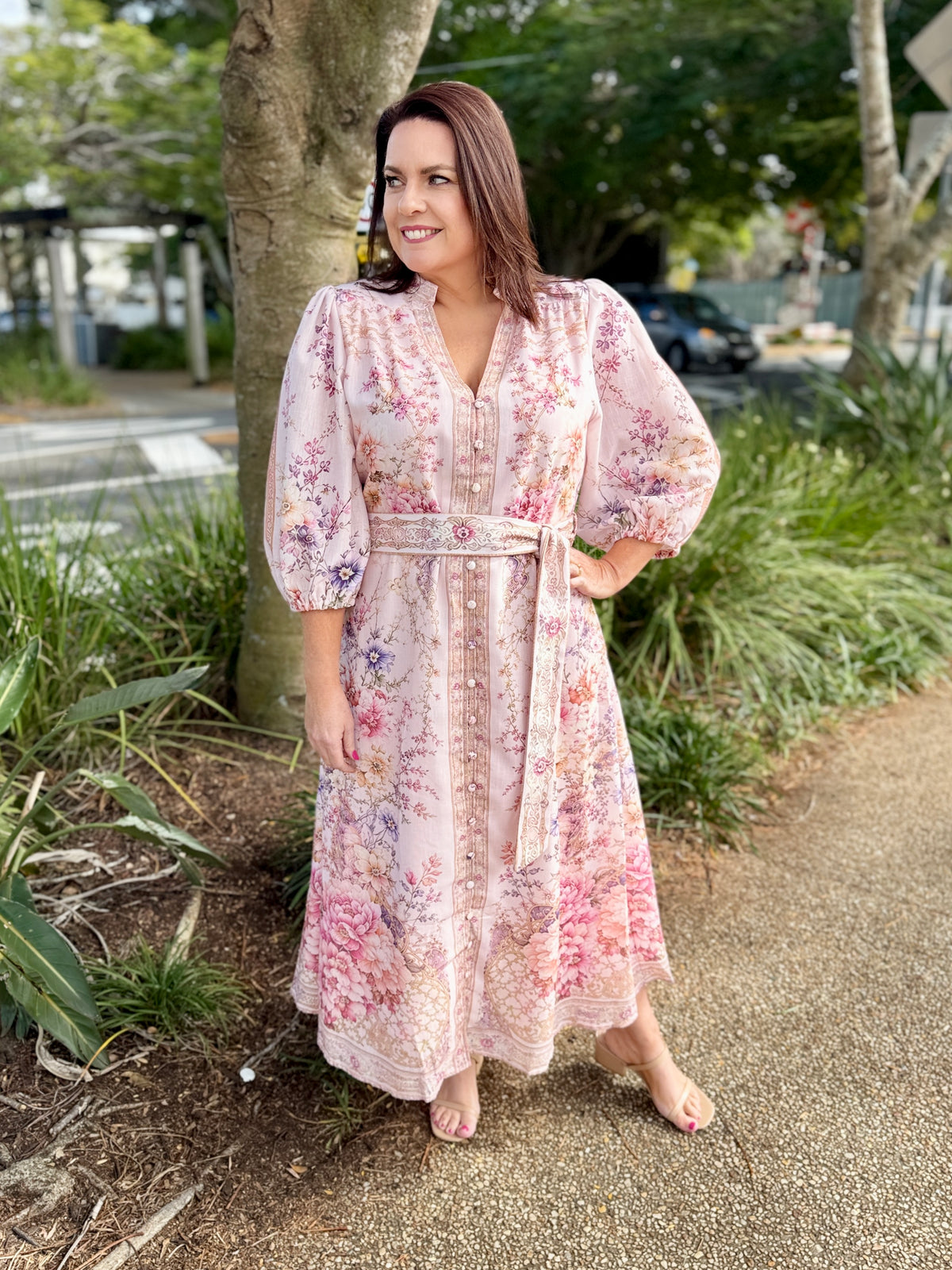 Tamera Midi Dress - Botanica Floral