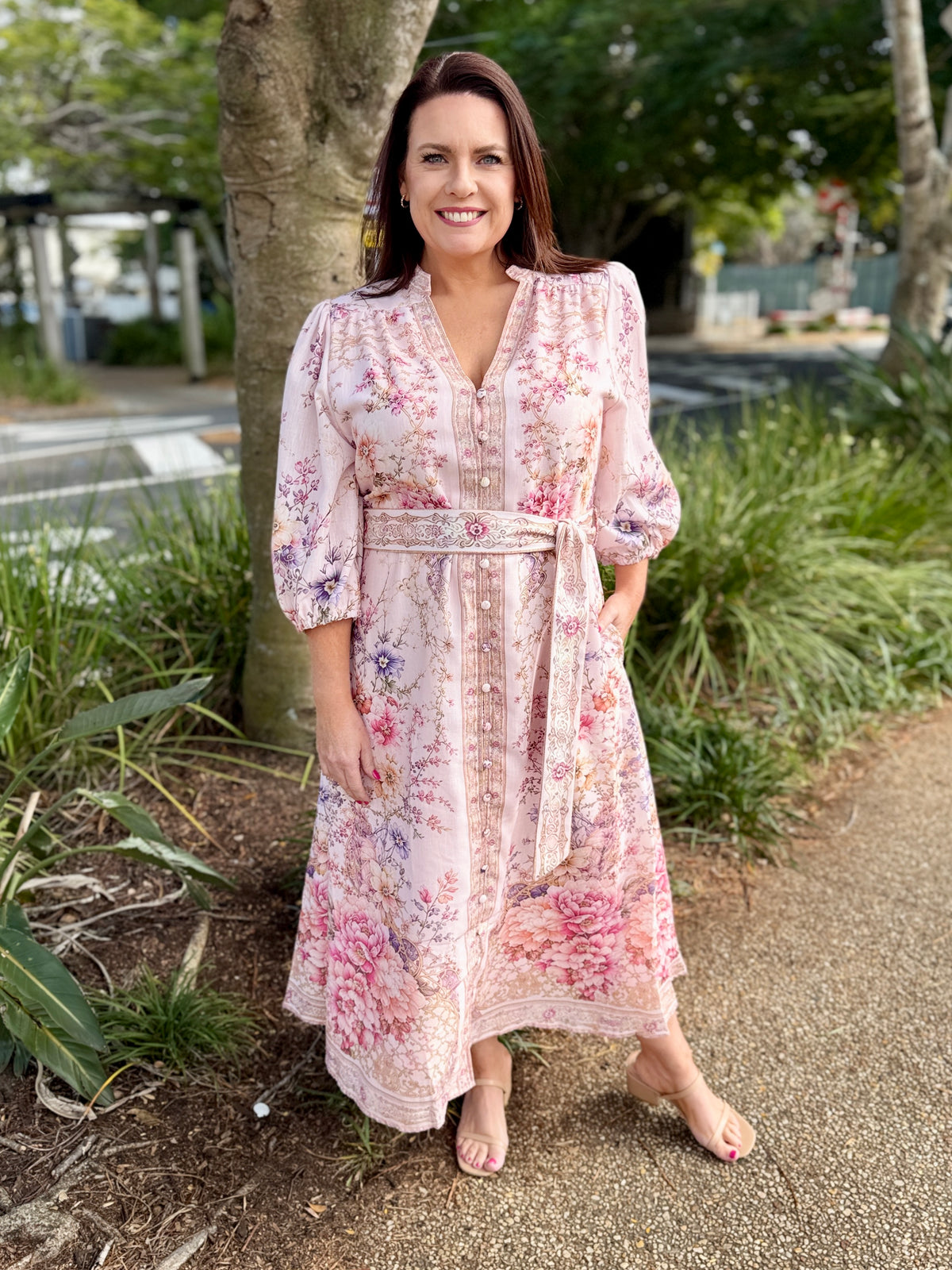 Tamera Midi Dress - Botanica Floral