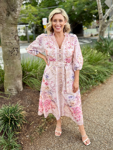 Tamera Midi Dress - Botanica Floral
