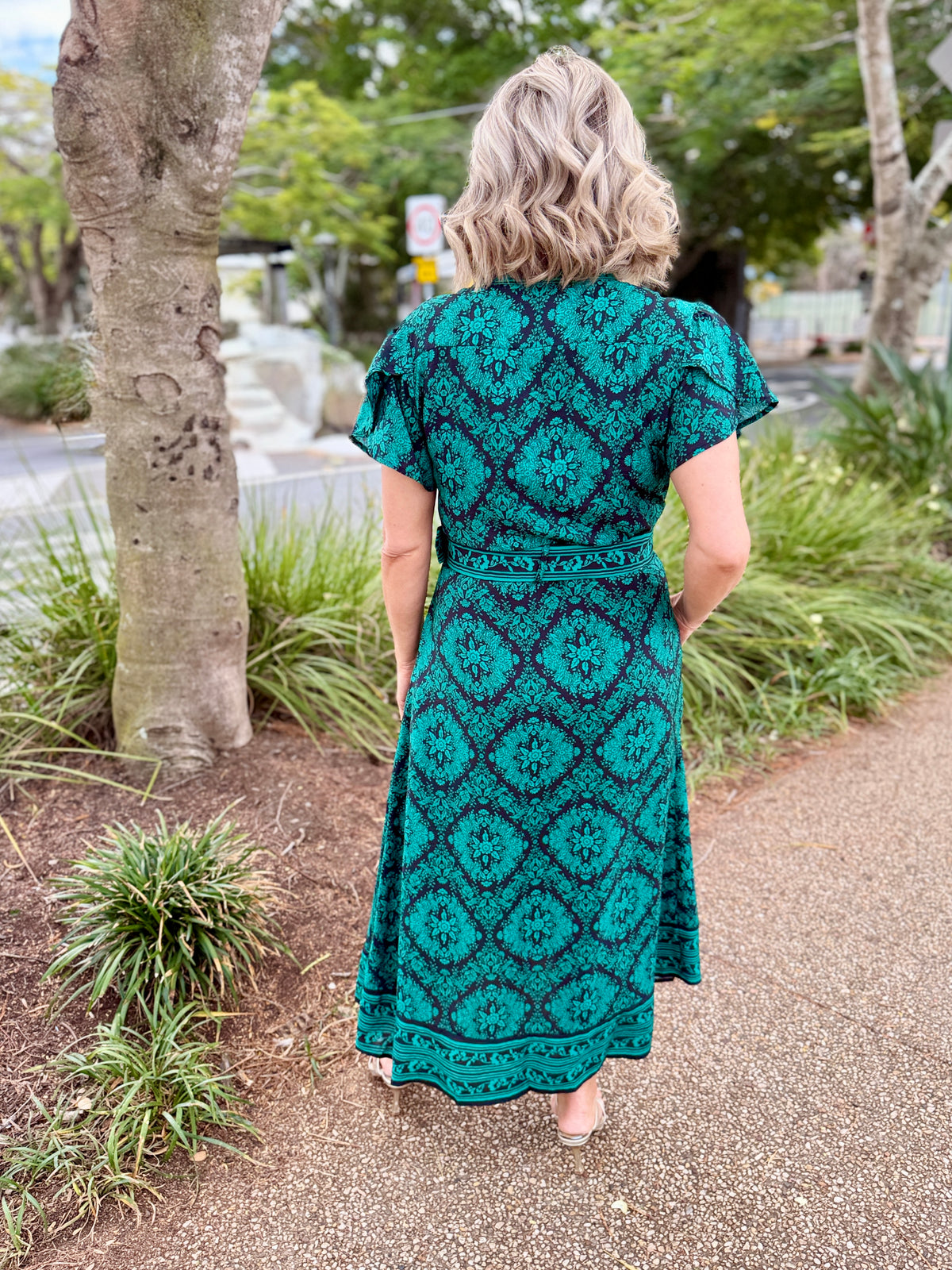 Tamera Midi Dress - Emerald Tile (S/S)