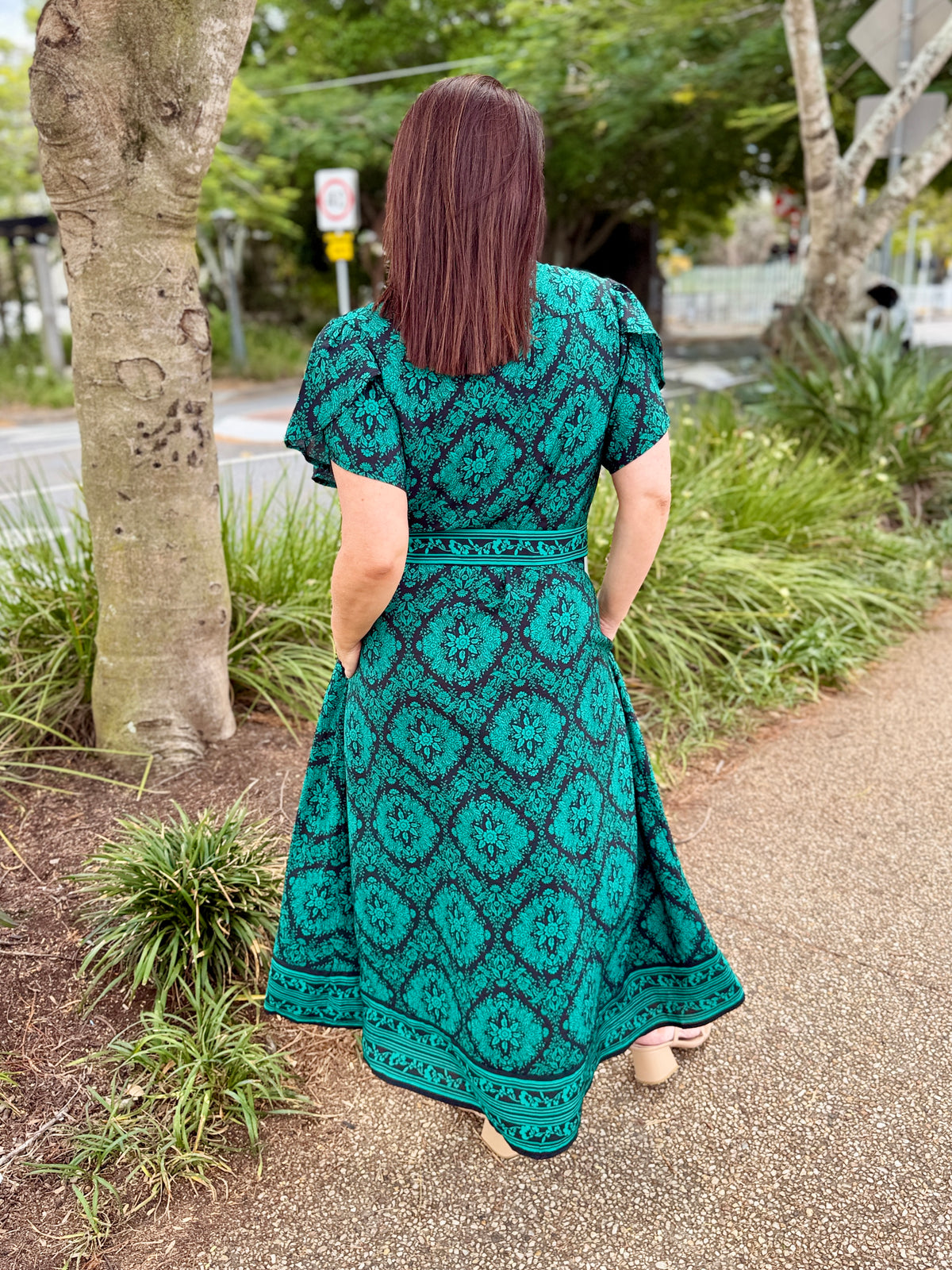 Tamera Midi Dress - Emerald Tile (S/S)