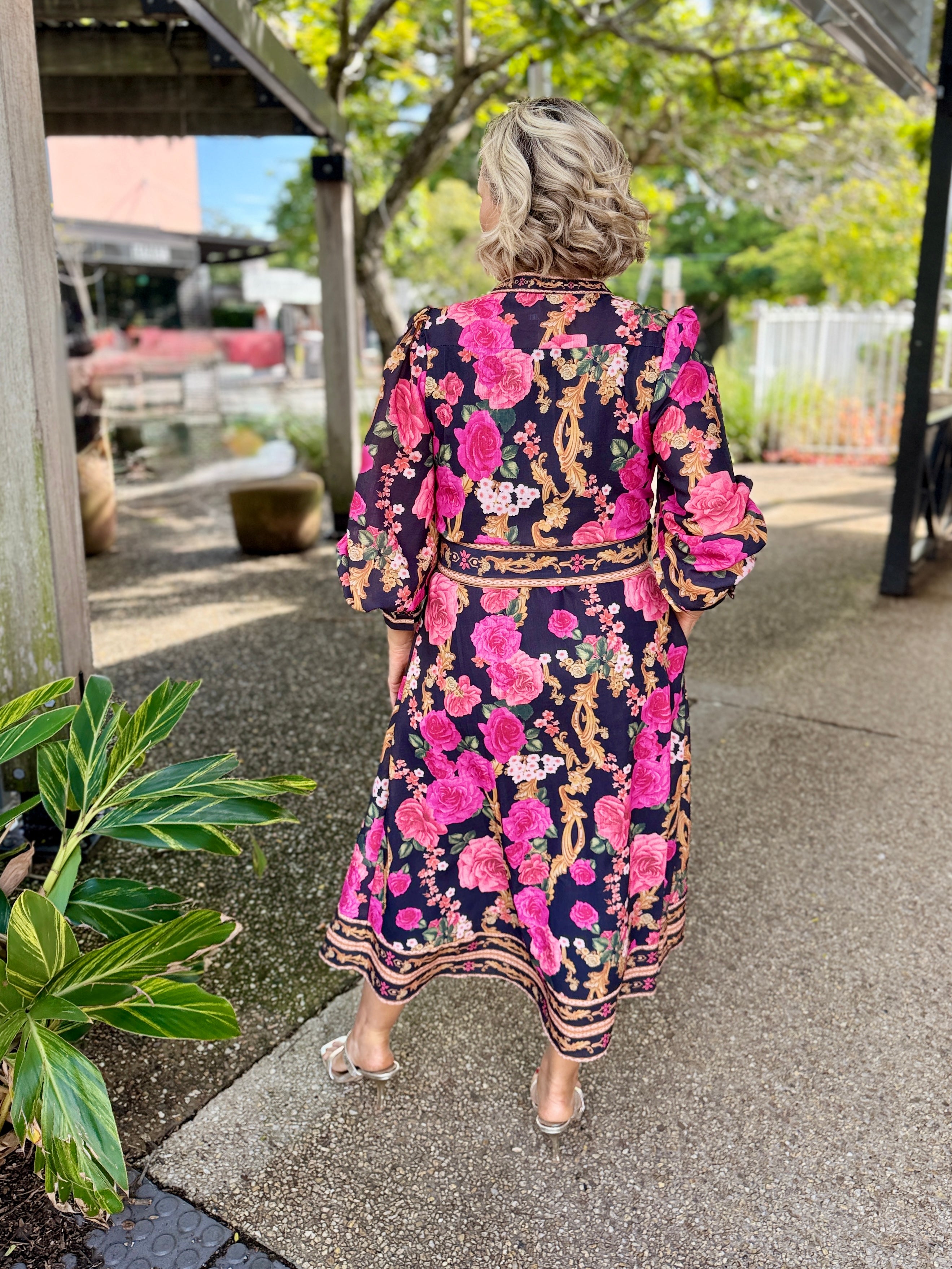 Tamera Midi Dress - Rose