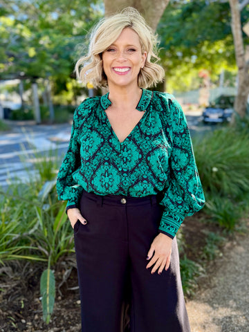 Tamera Shirt - Emerald Tile
