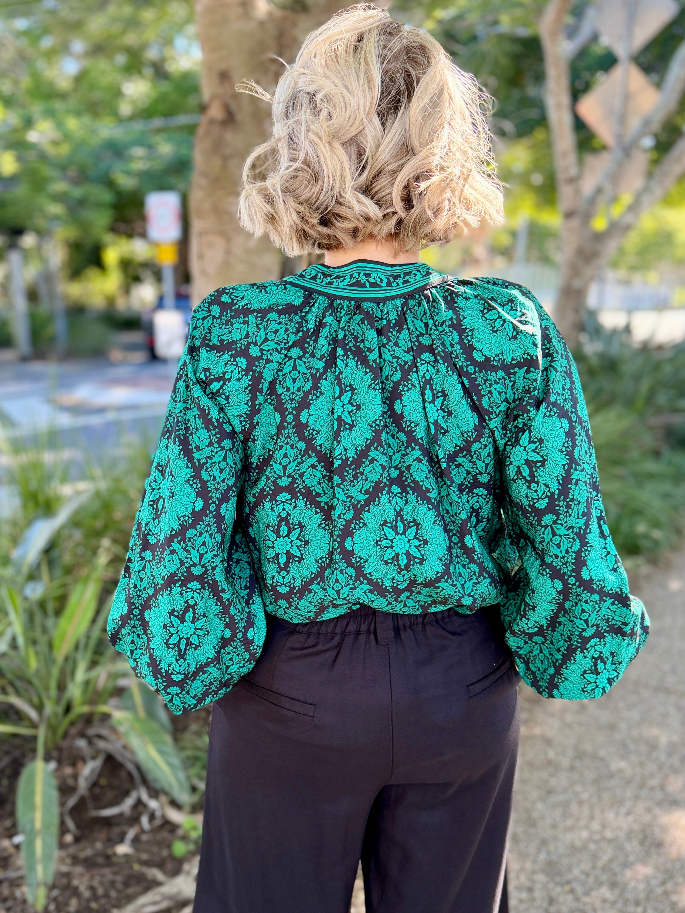 Tamera Shirt - Emerald Tile