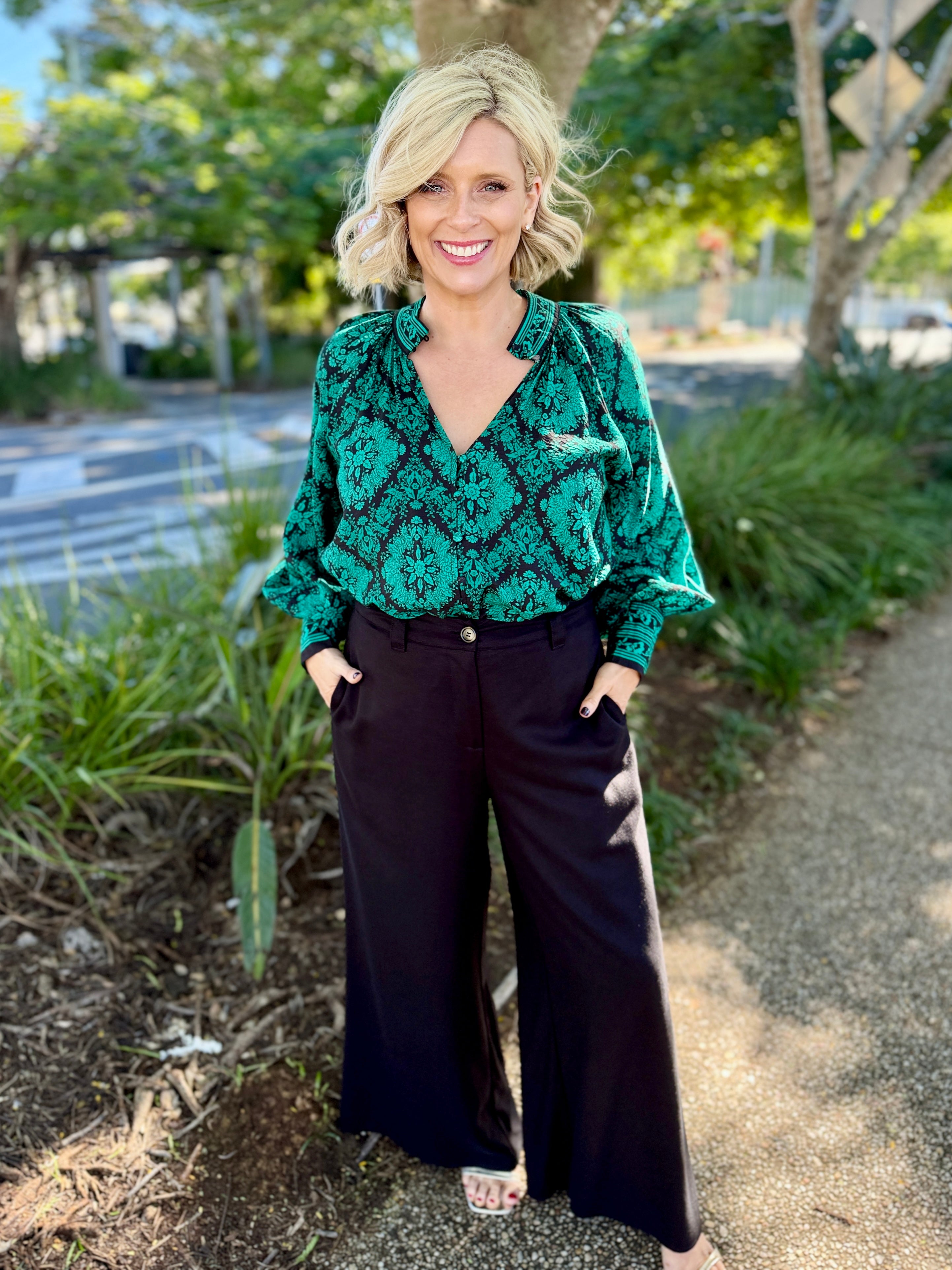 Tamera Shirt - Emerald Tile