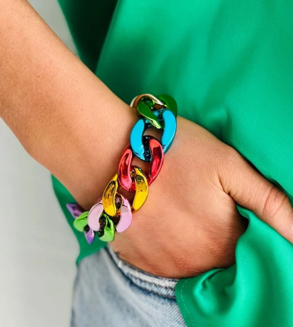 The MET CHAIN Bracelet - Metallic Rainbow