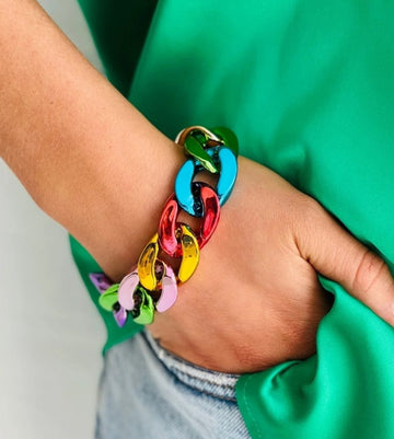 The MET CHAIN Bracelet - Metallic Rainbow