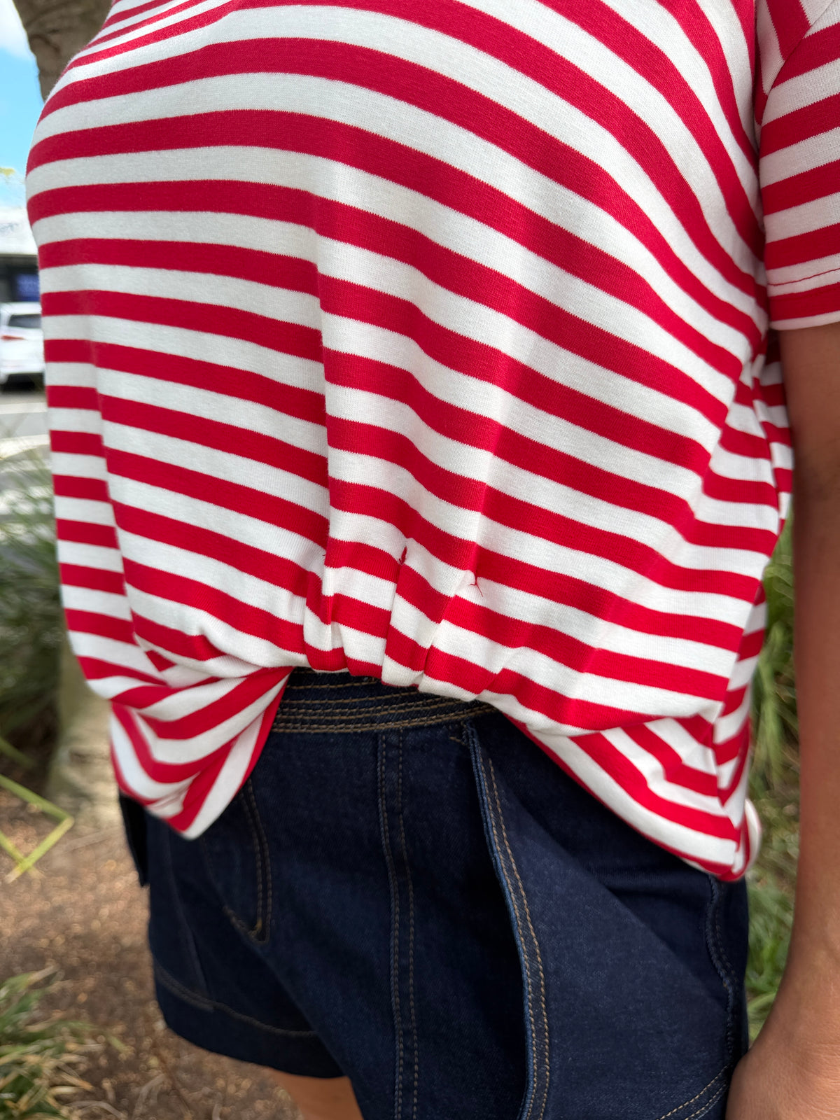 Wynona Tee – Red Stripe