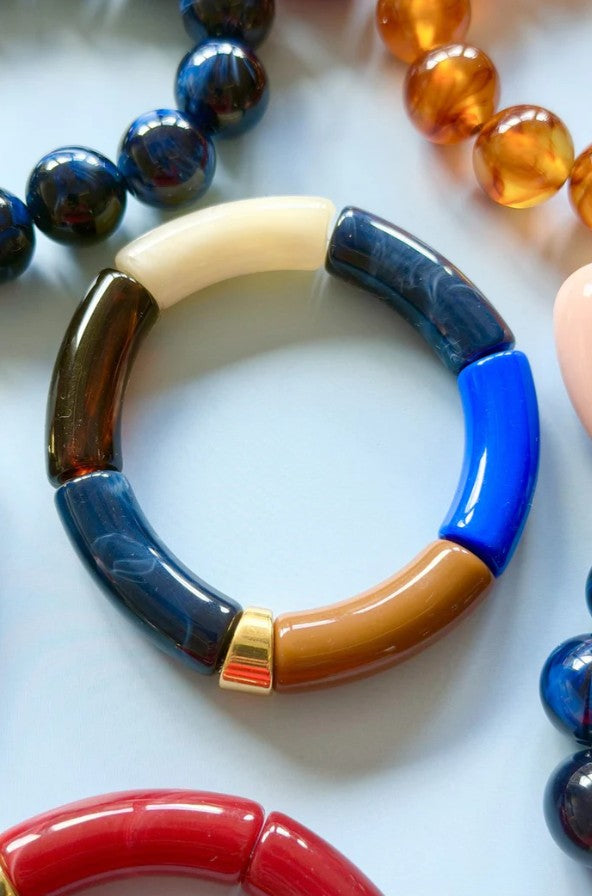 Tube Bracelet – Blue Combo