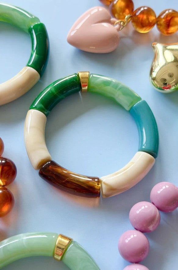 Tube Bracelet – Green Combo