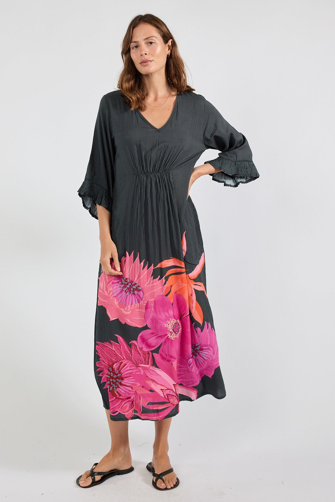 Hana Midi Dress - Black