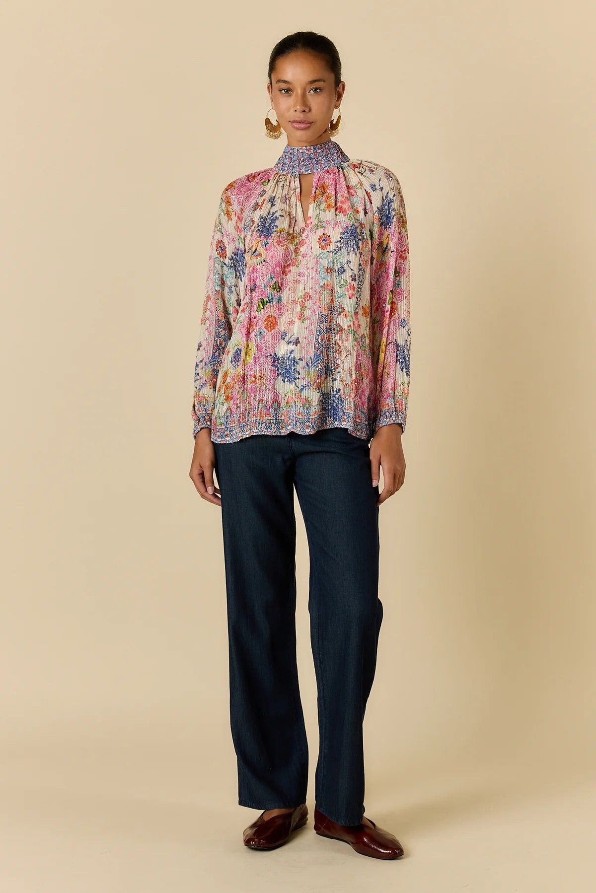 rubyyaya-songbird-shirt-white - Lurex sparkle