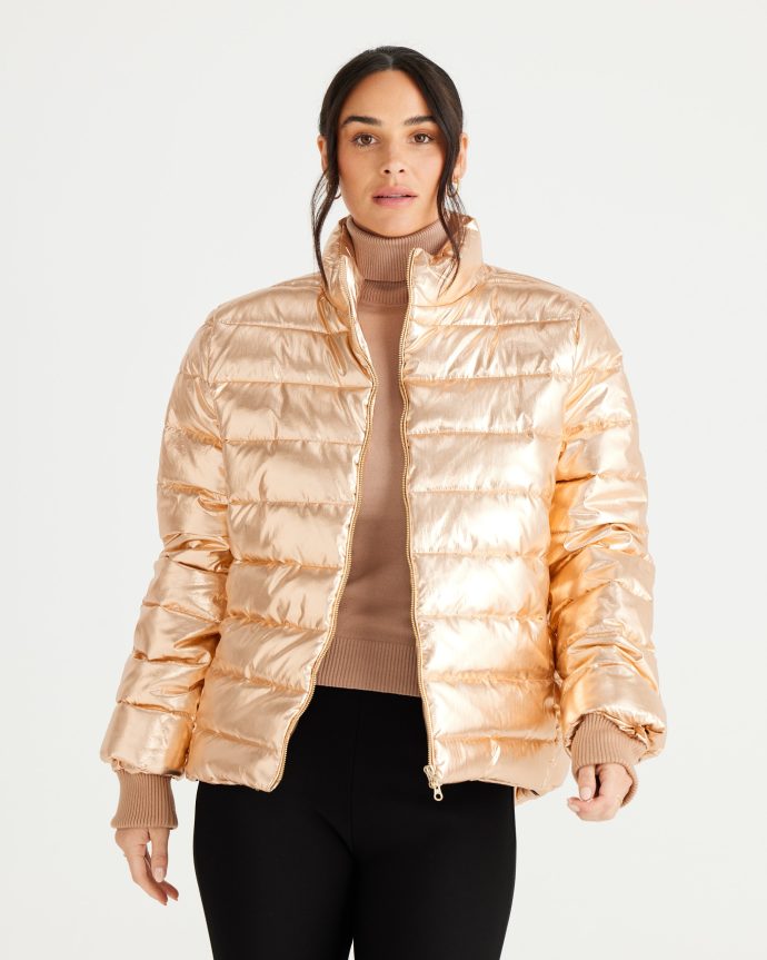 Sillian Puffer - Gold Metallic Jacket - Brave and True