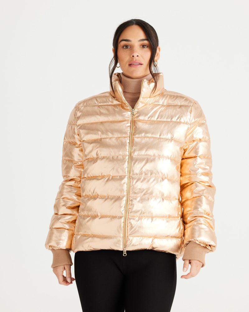 Sillian Puffer - Gold Metallic Jacket - Brave and True
